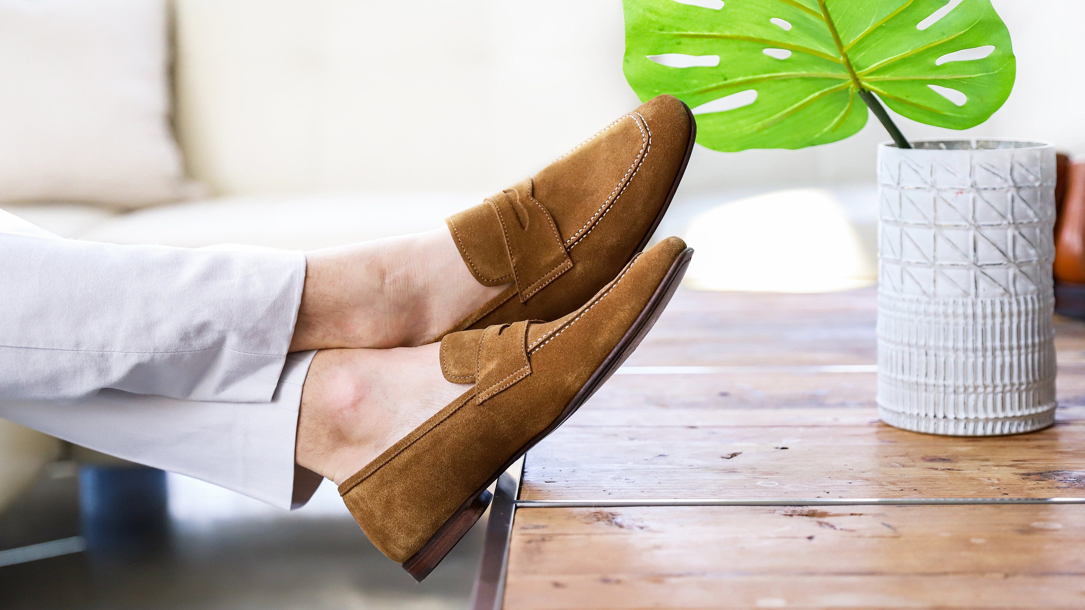 The Brown Tolliver Suede Flex Loafer at Ledbury