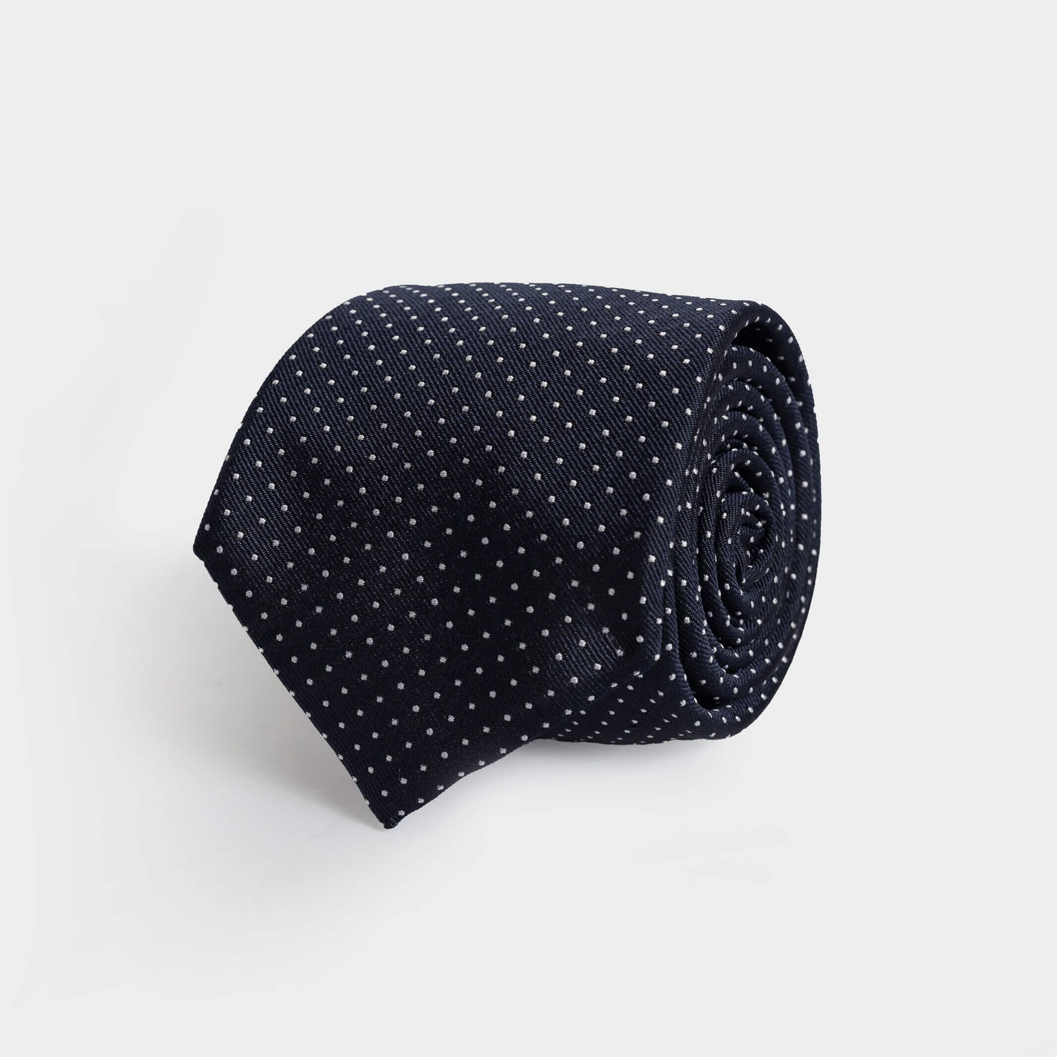 The Navy Basso Silk Tie Tie- Ledbury