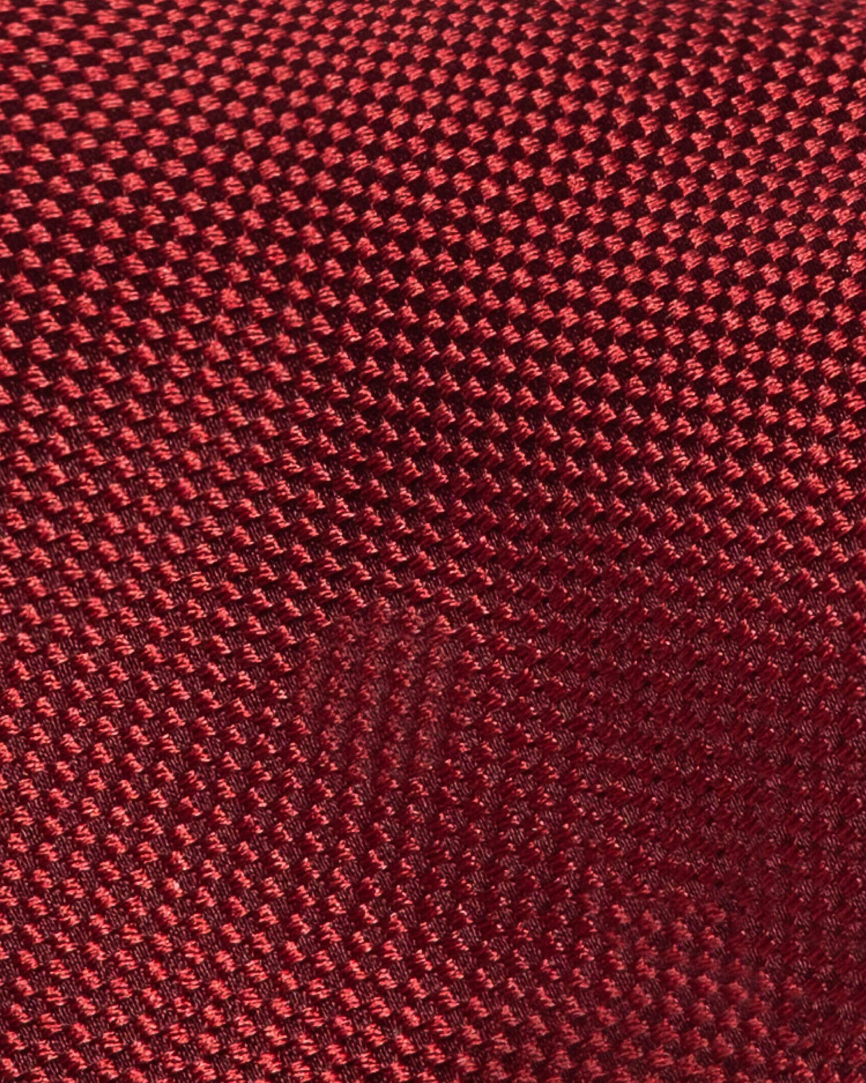 Red Barone silk tie — jacquard weave detail, made in Italy by Ledbury