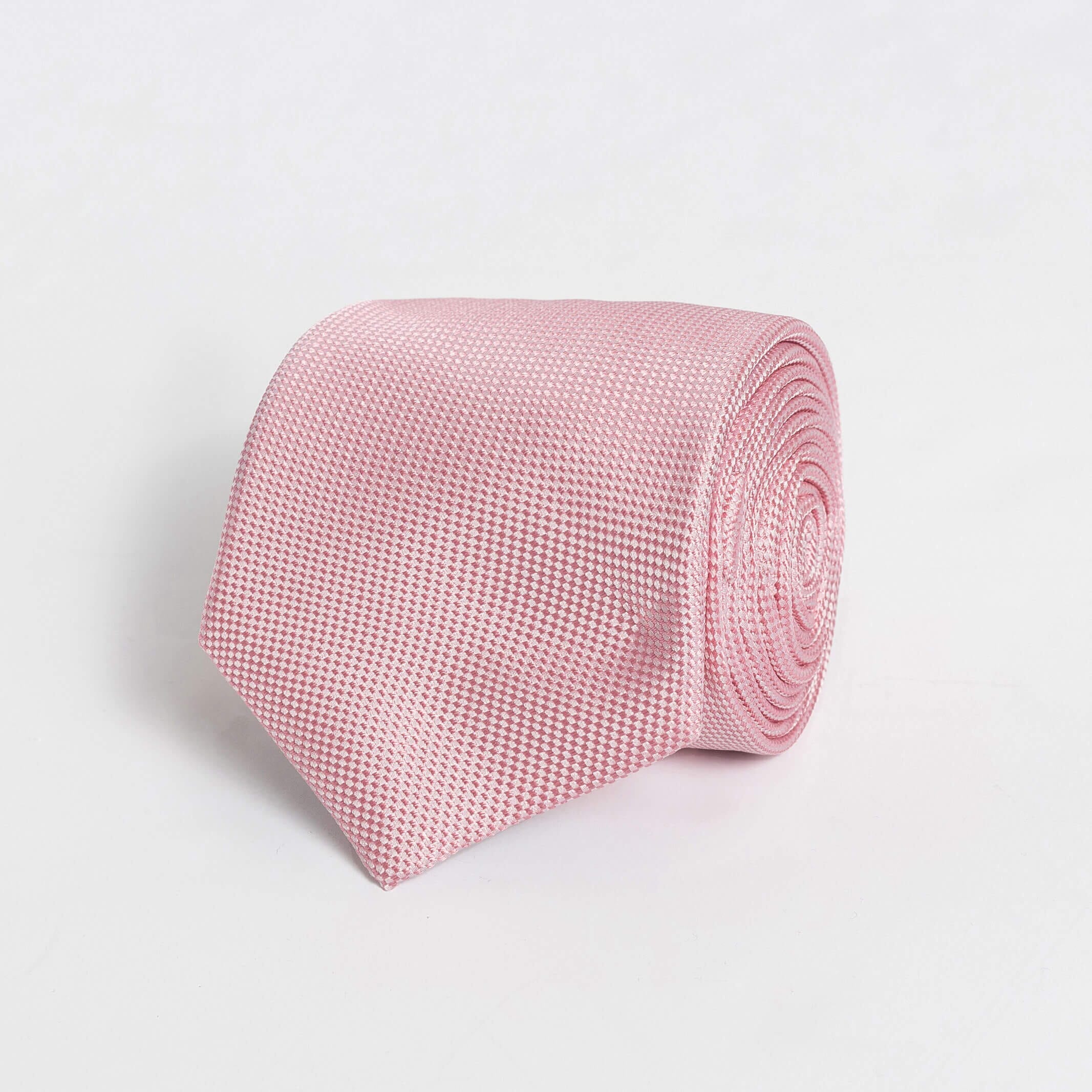 The Pink Barone Silk Tie Tie- Ledbury