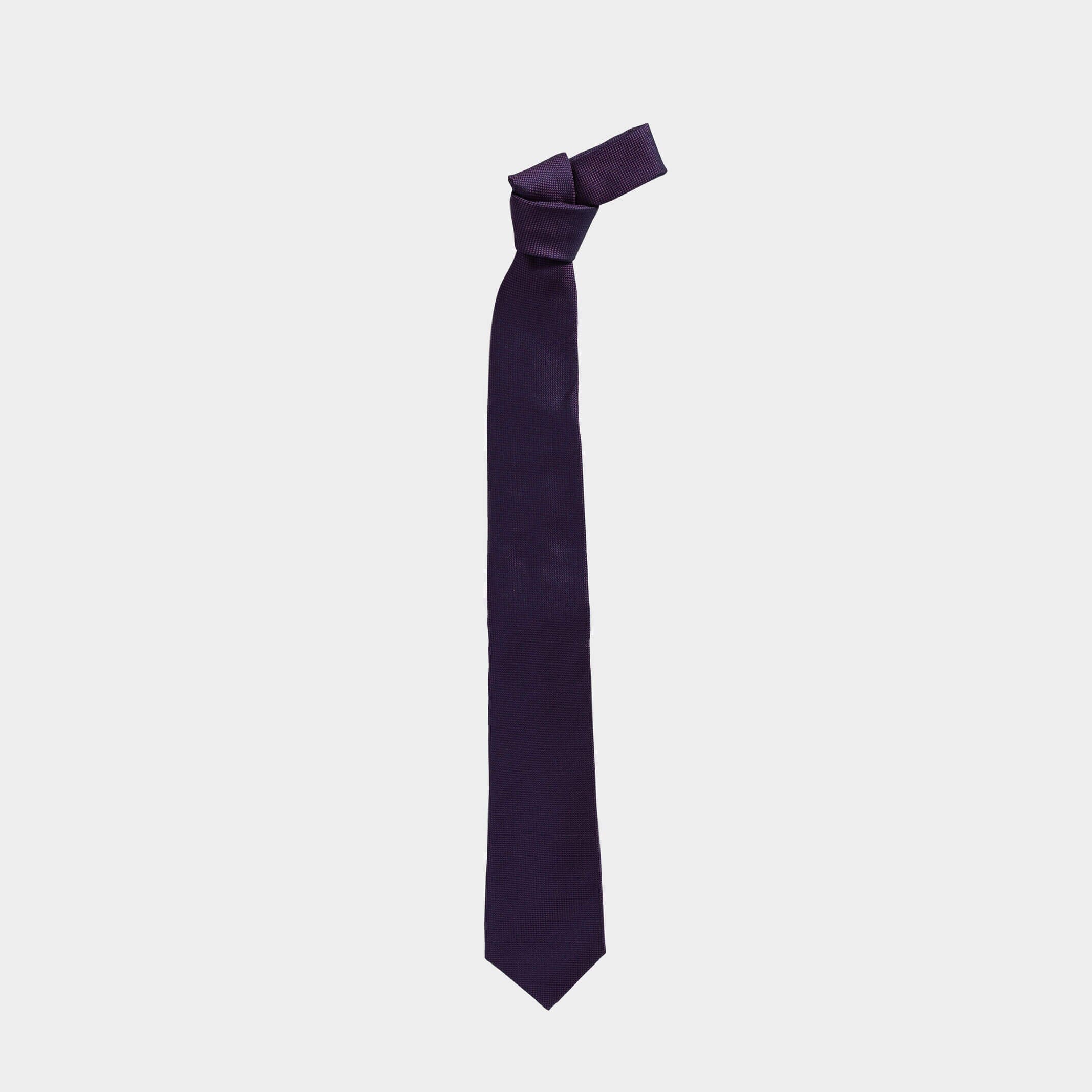 The Purple Barone Silk Tie Tie- Ledbury