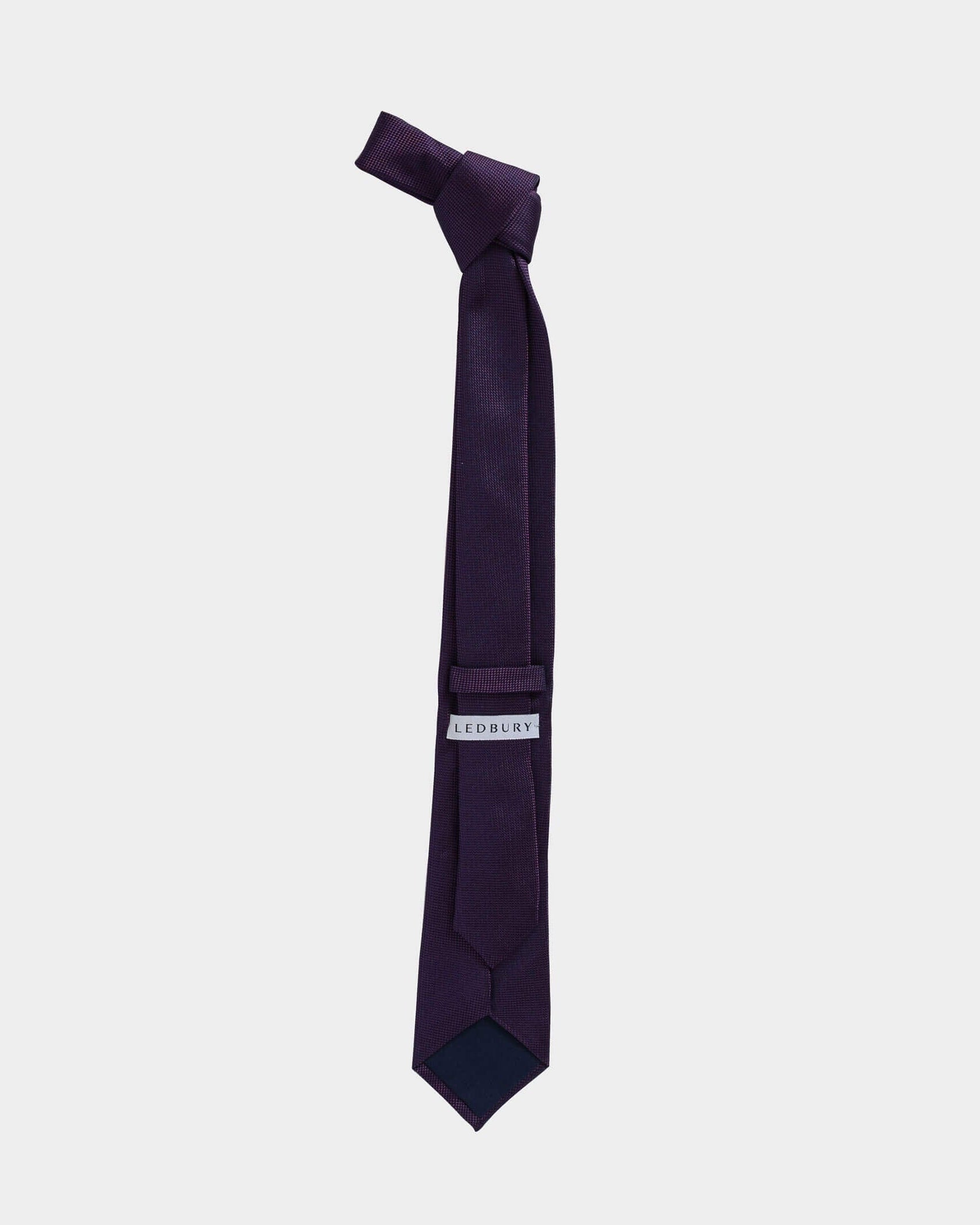 The Purple Barone Silk Tie Tie- Ledbury