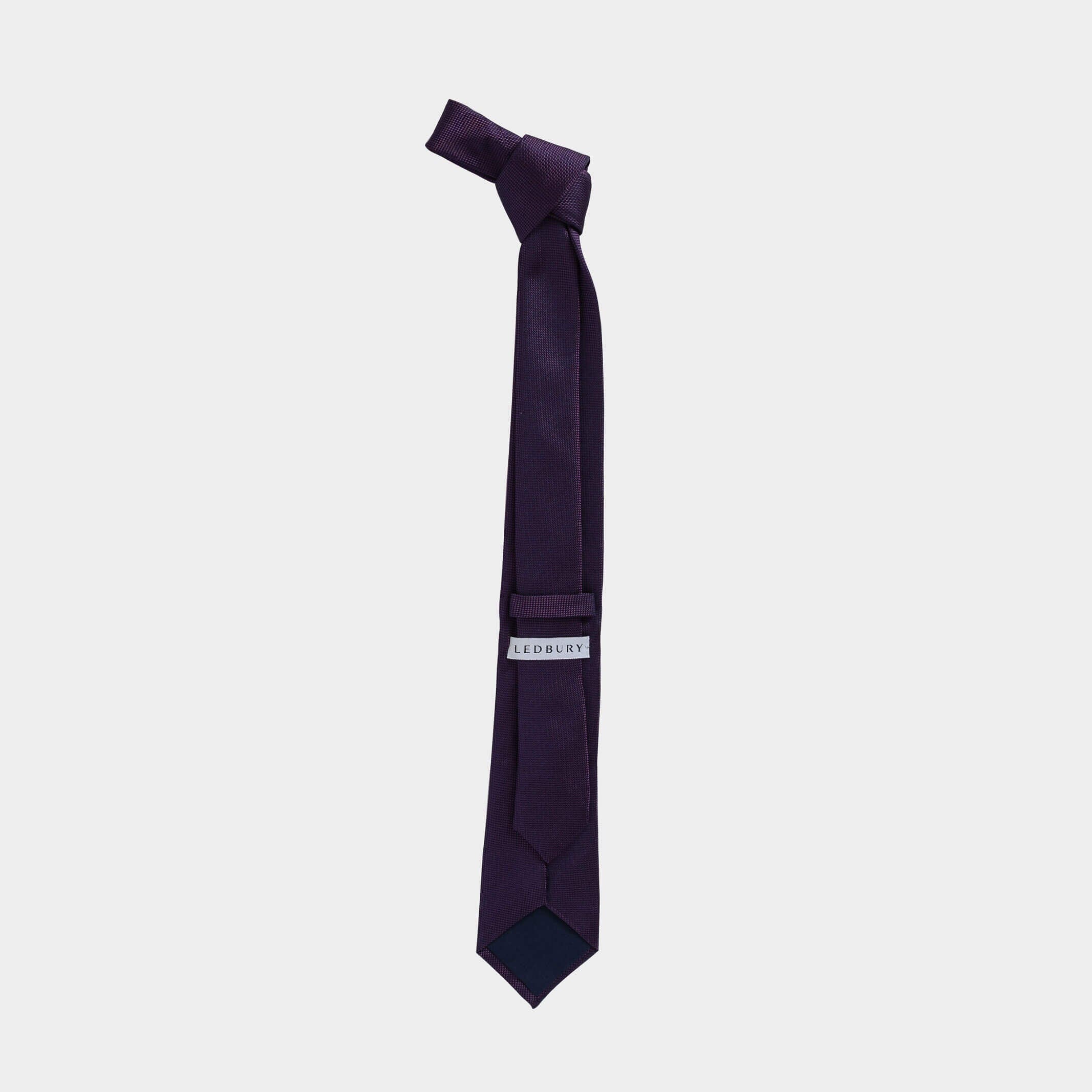 The Purple Barone Silk Tie Tie- Ledbury