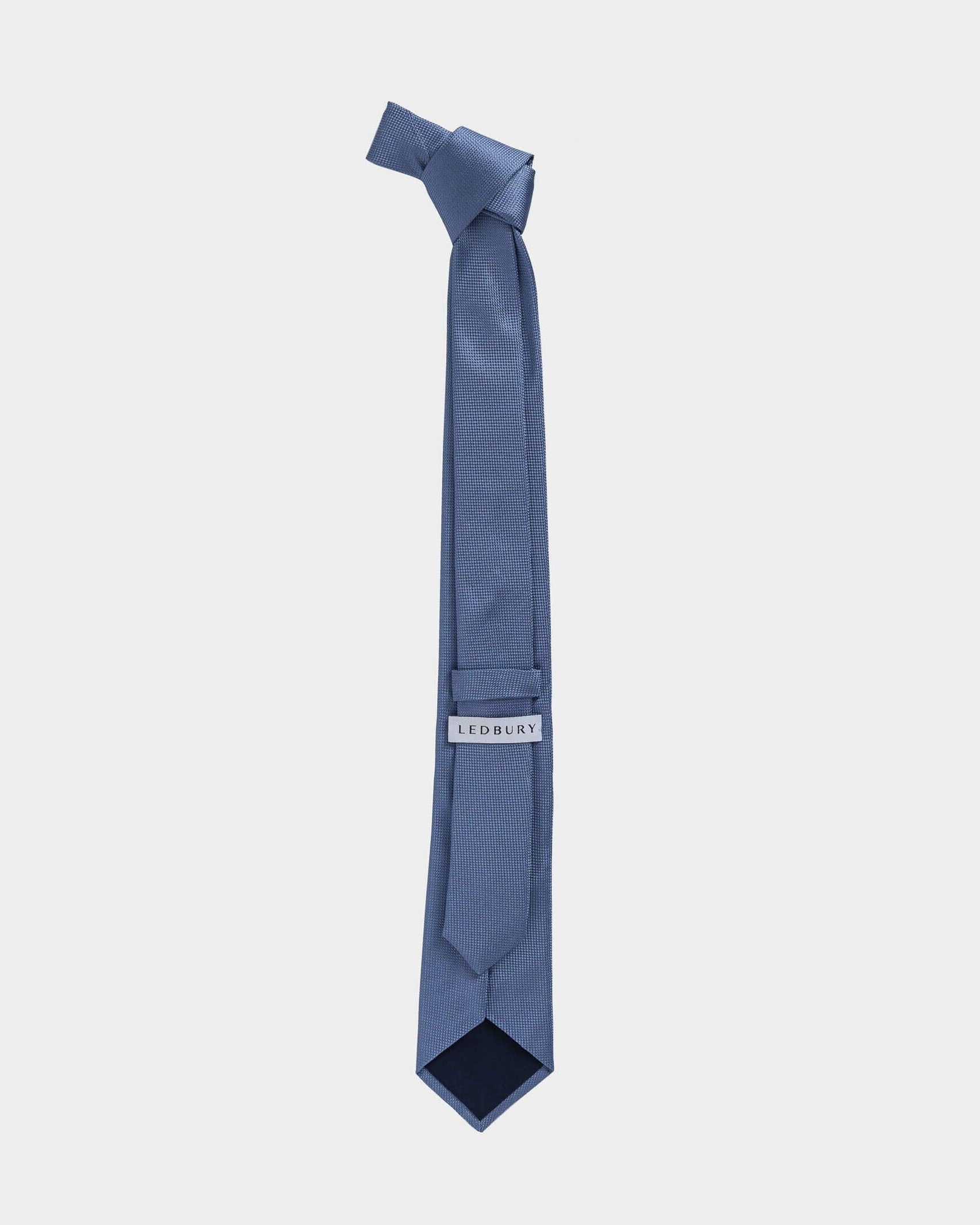The Light Blue Barone Silk Tie Tie- Ledbury