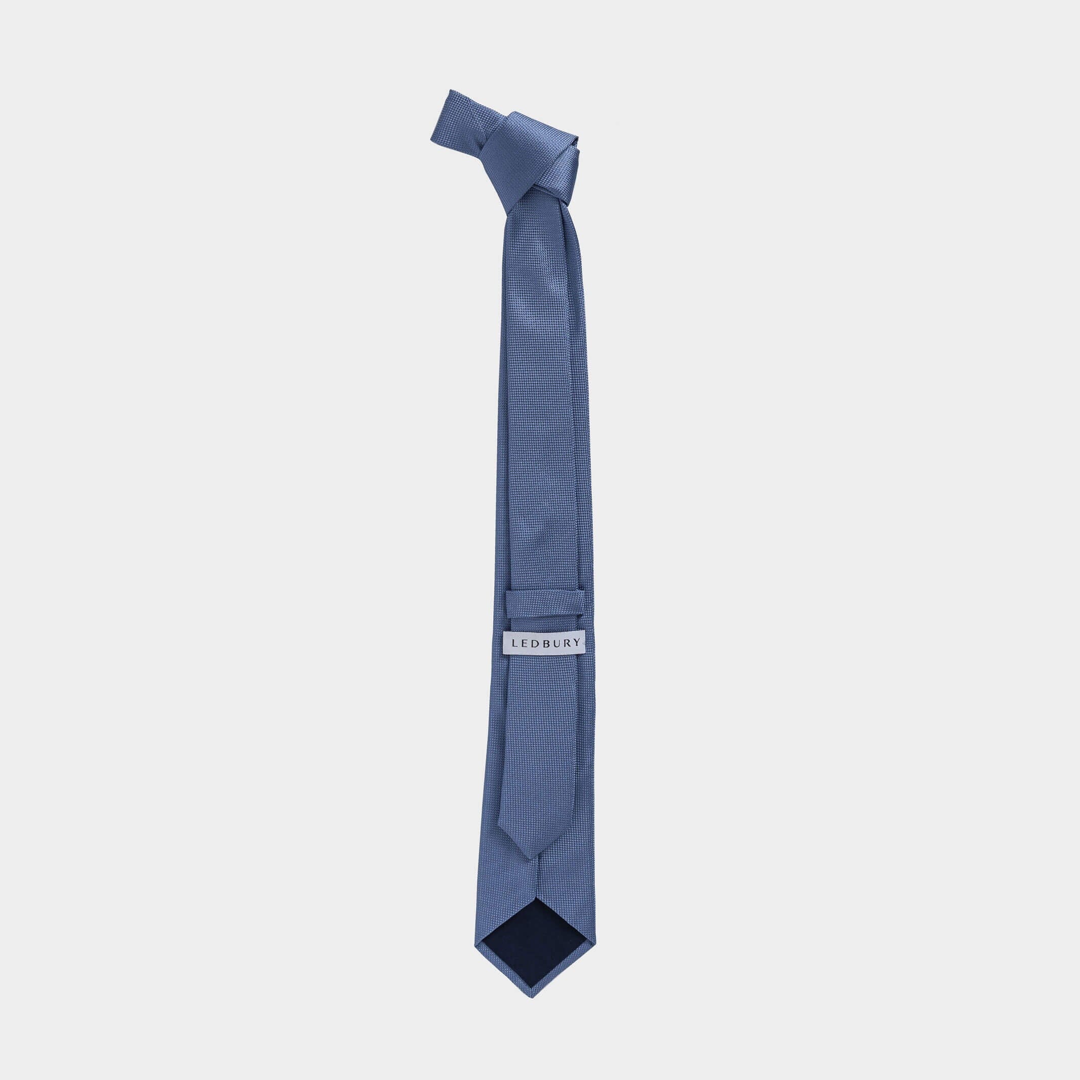 The Light Blue Barone Silk Tie Tie- Ledbury