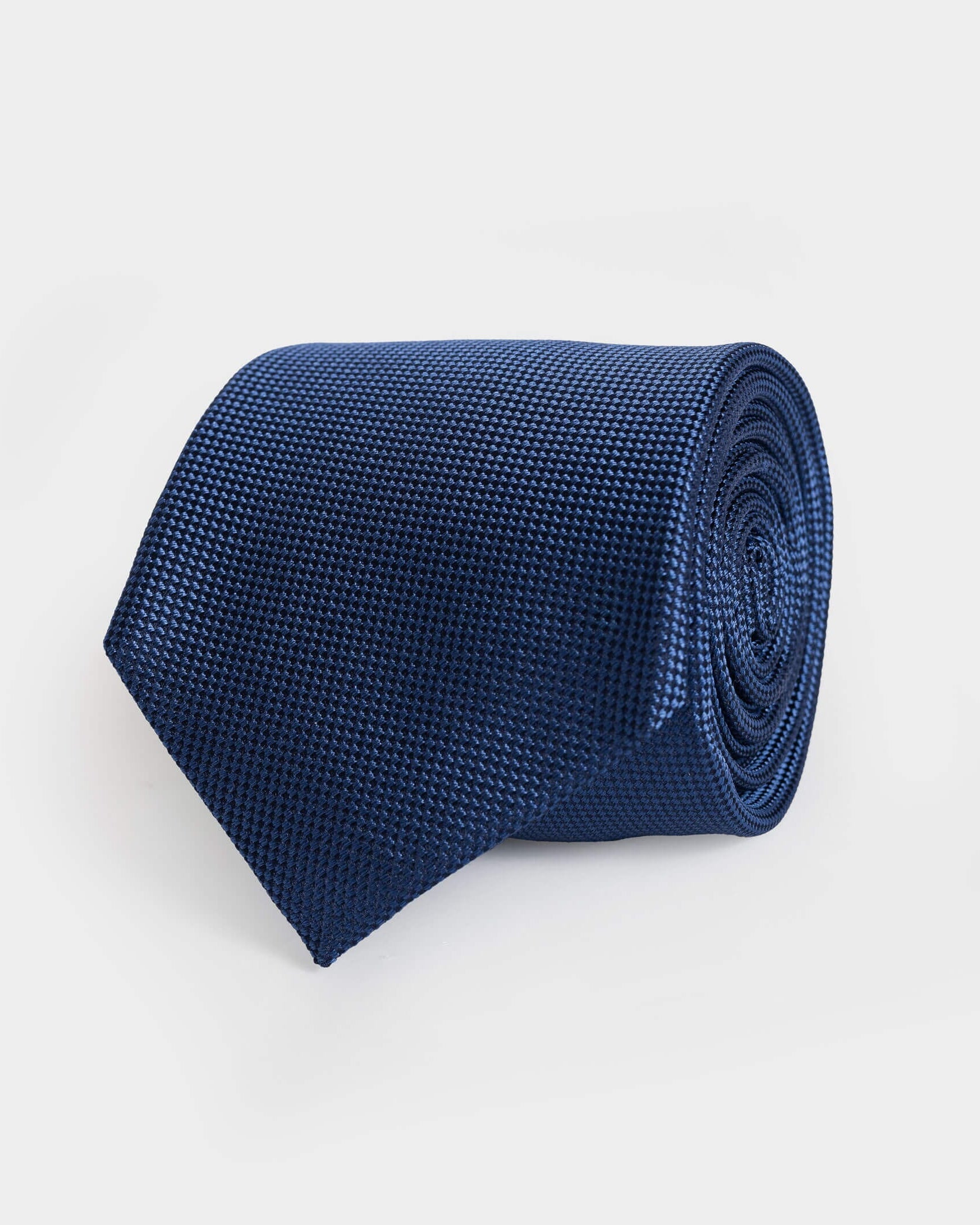Blue Barone 100% silk jacquard tie — made in Italy by Ledbury