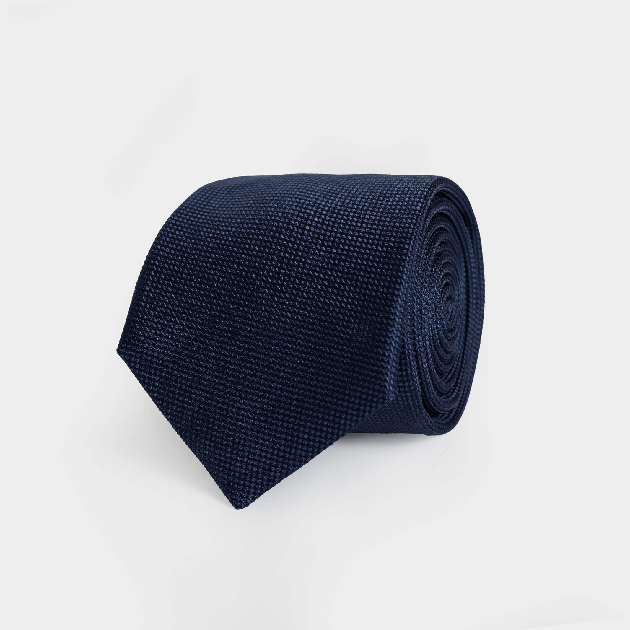 The Navy Barone Silk Tie Tie- Ledbury