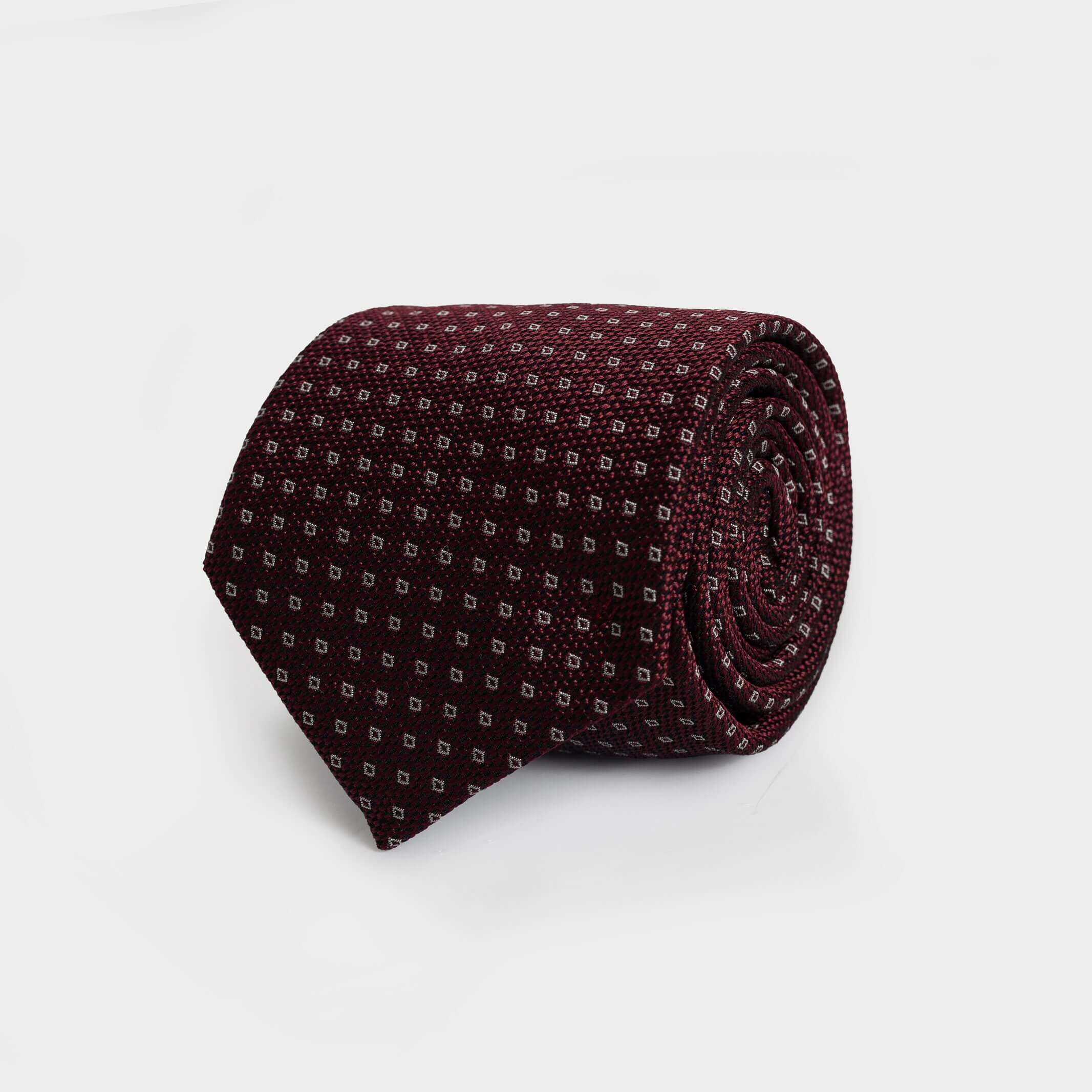 The Maroon Monte Silk Cotton Tie Tie- Ledbury