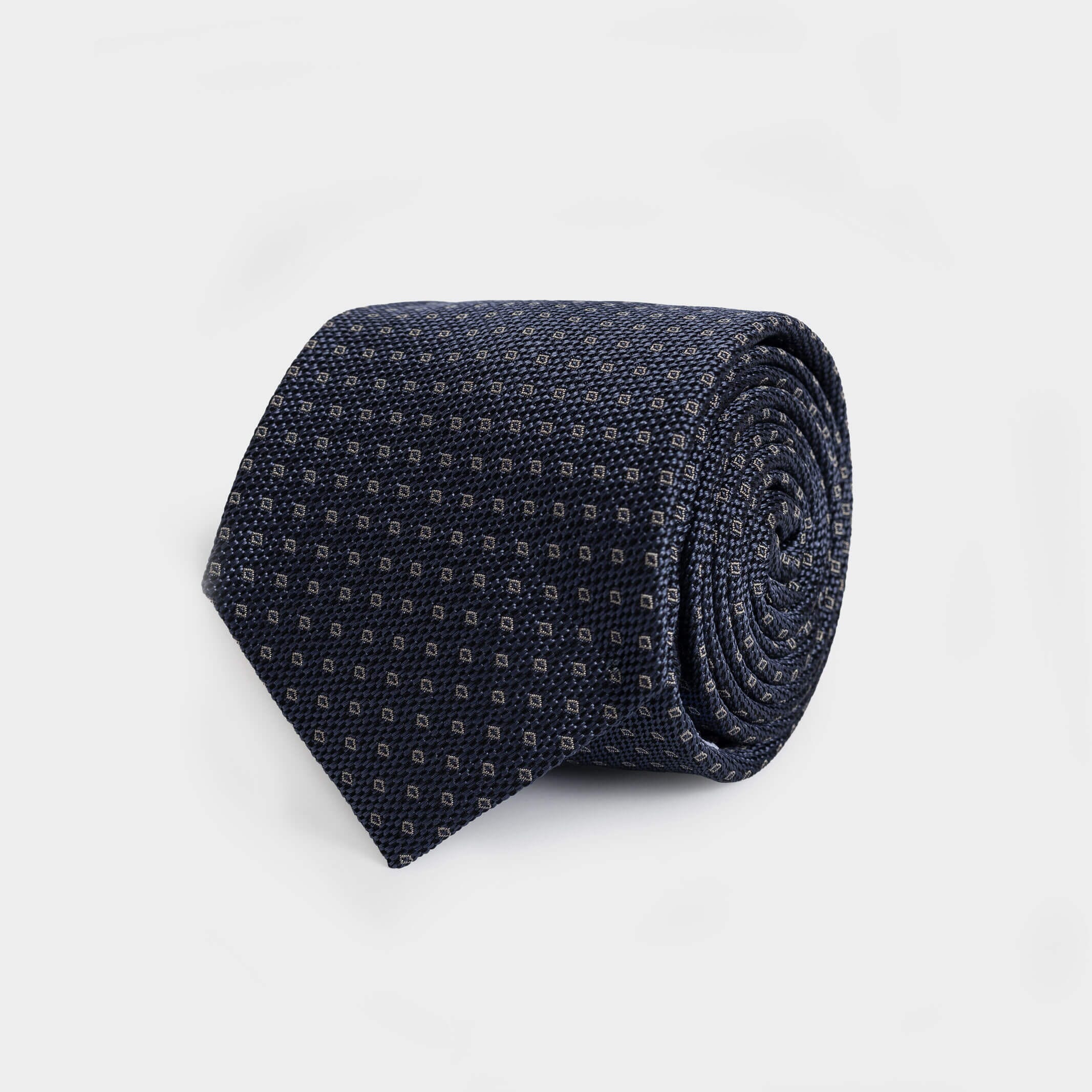 The Blue Monte Silk Cotton Tie Tie- Ledbury