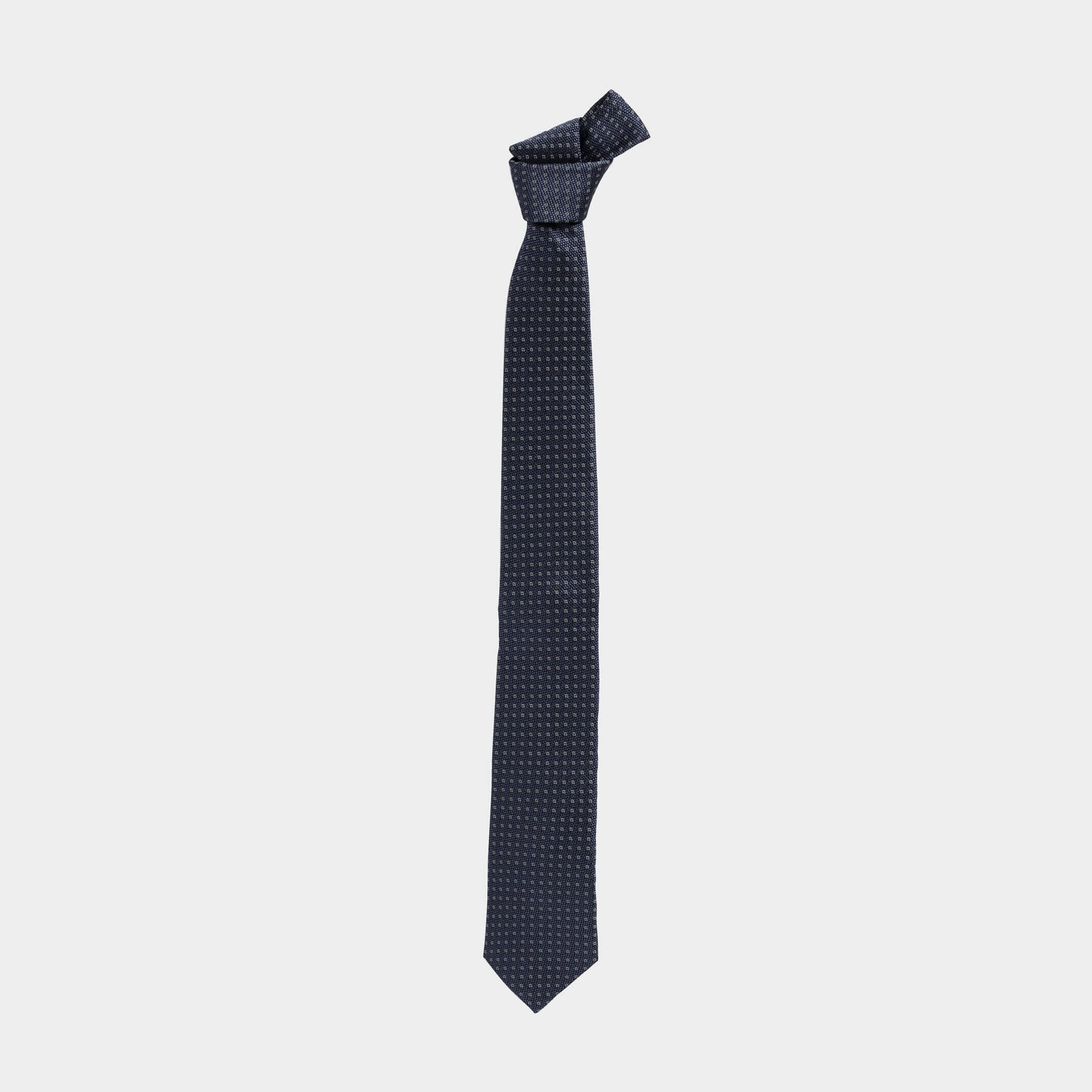 The Blue Monte Silk Cotton Tie Tie- Ledbury