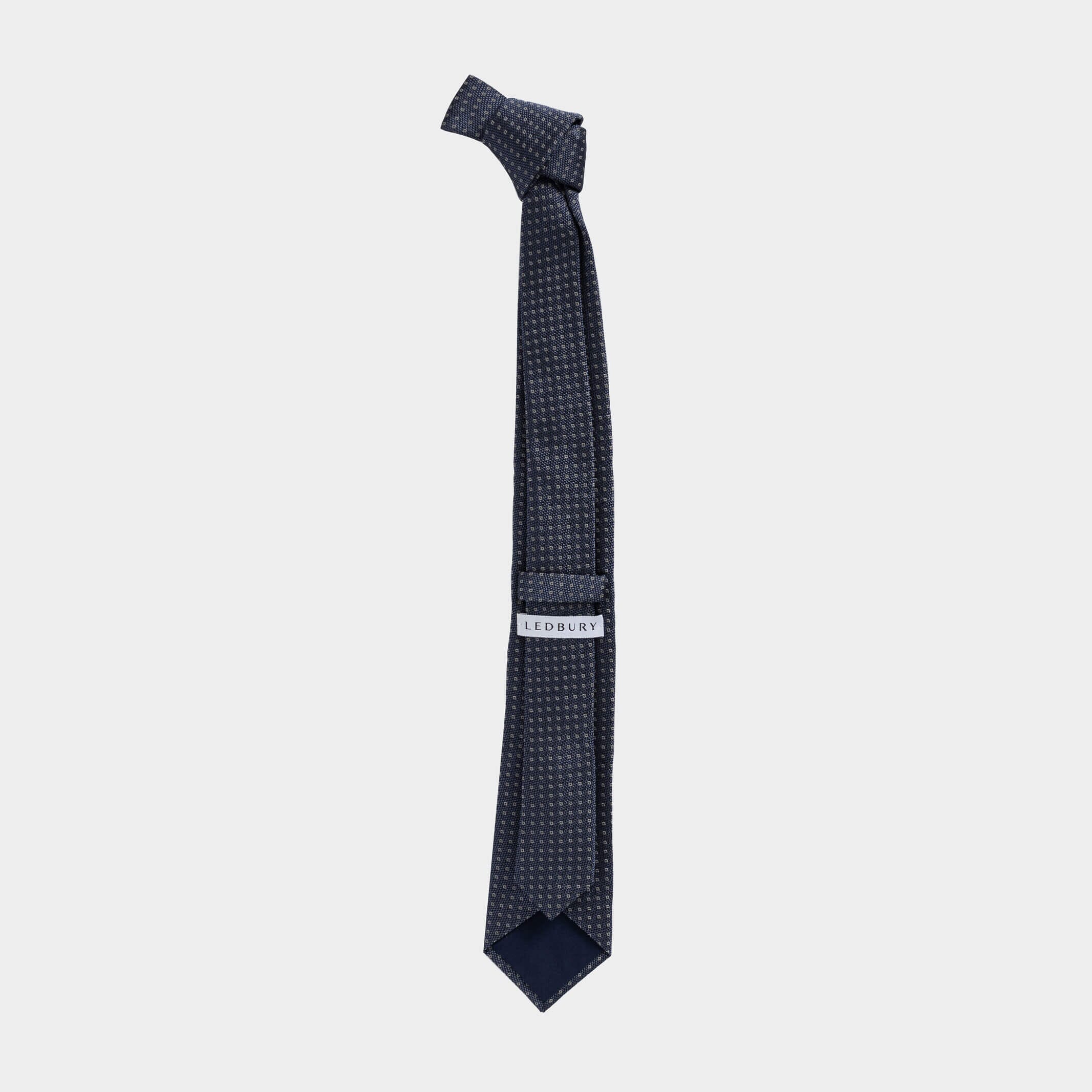 The Blue Monte Silk Cotton Tie Tie- Ledbury