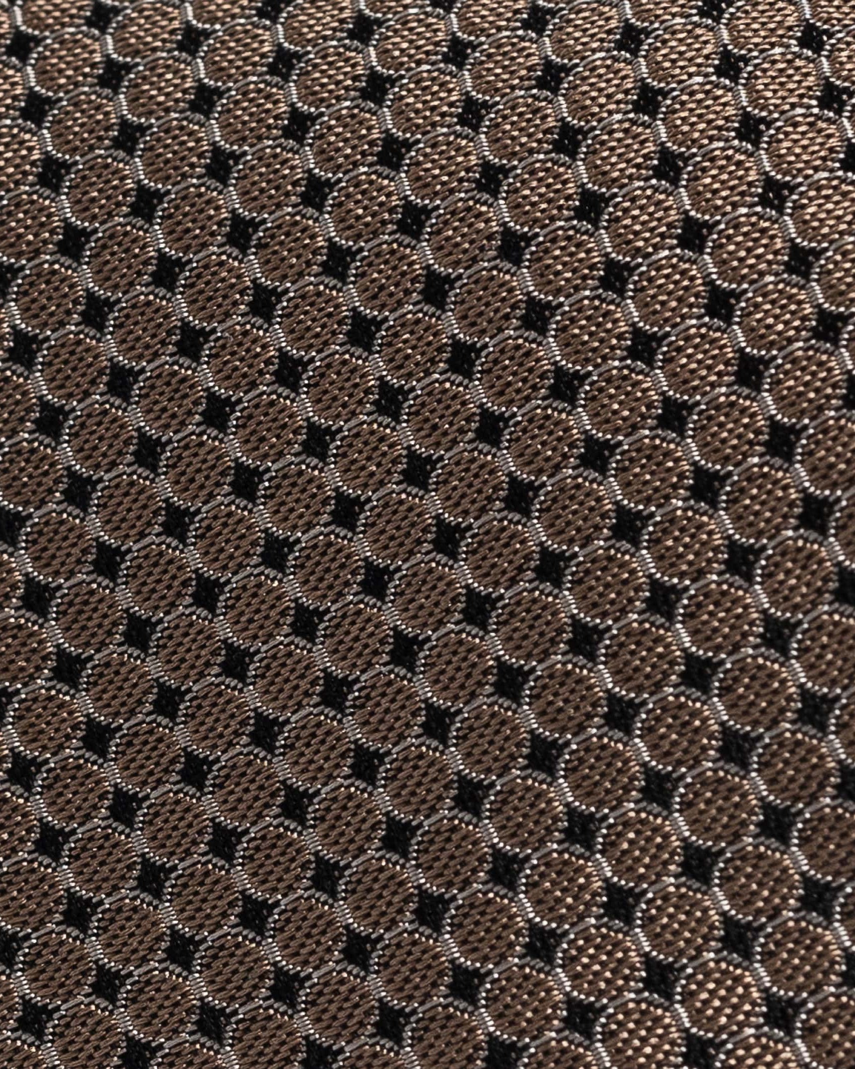 The Brown Santo Silk Cotton Tie Tie- Ledbury