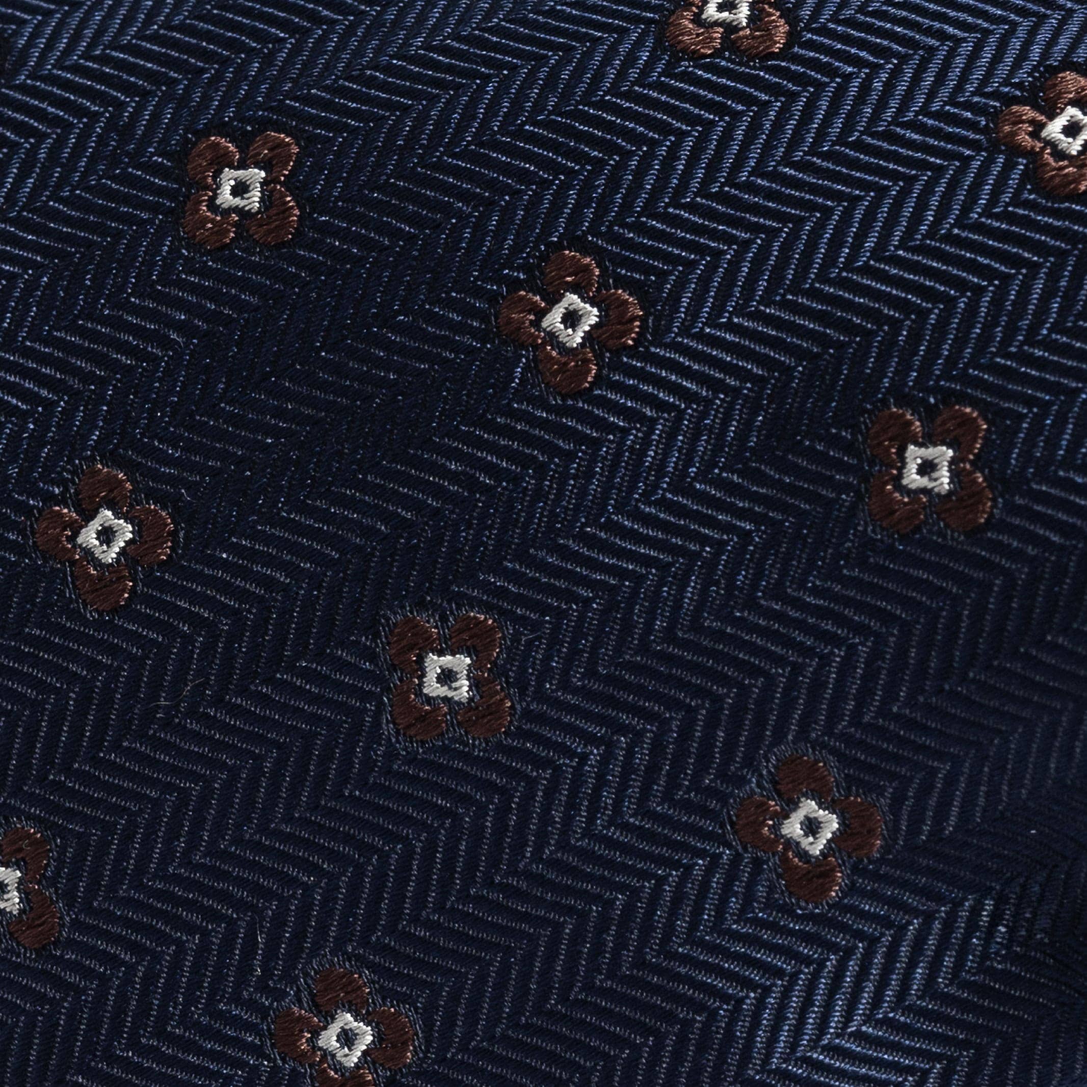The Blue Fiore Silk Tie Tie- Ledbury