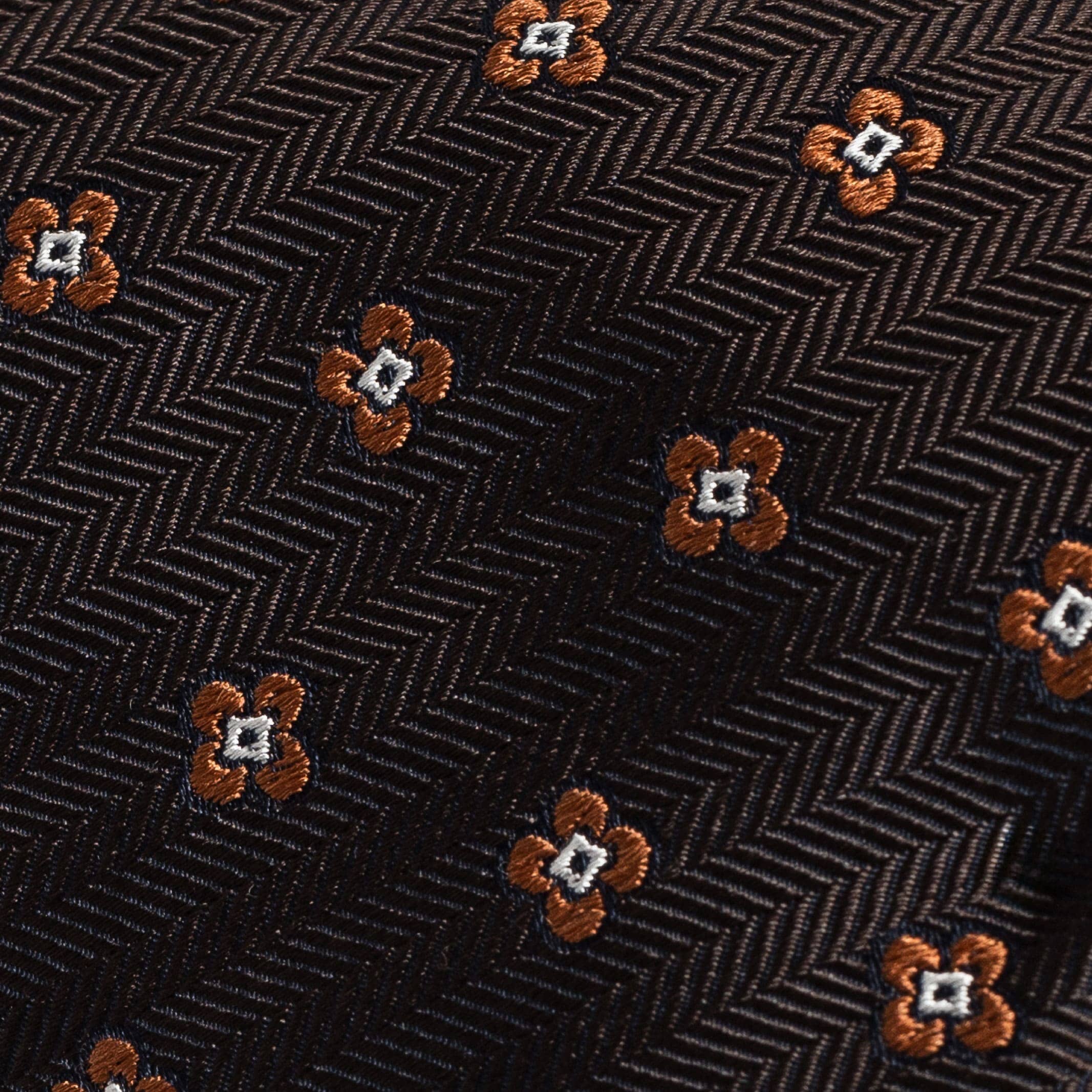 The Brown Fiore Silk Tie Tie- Ledbury
