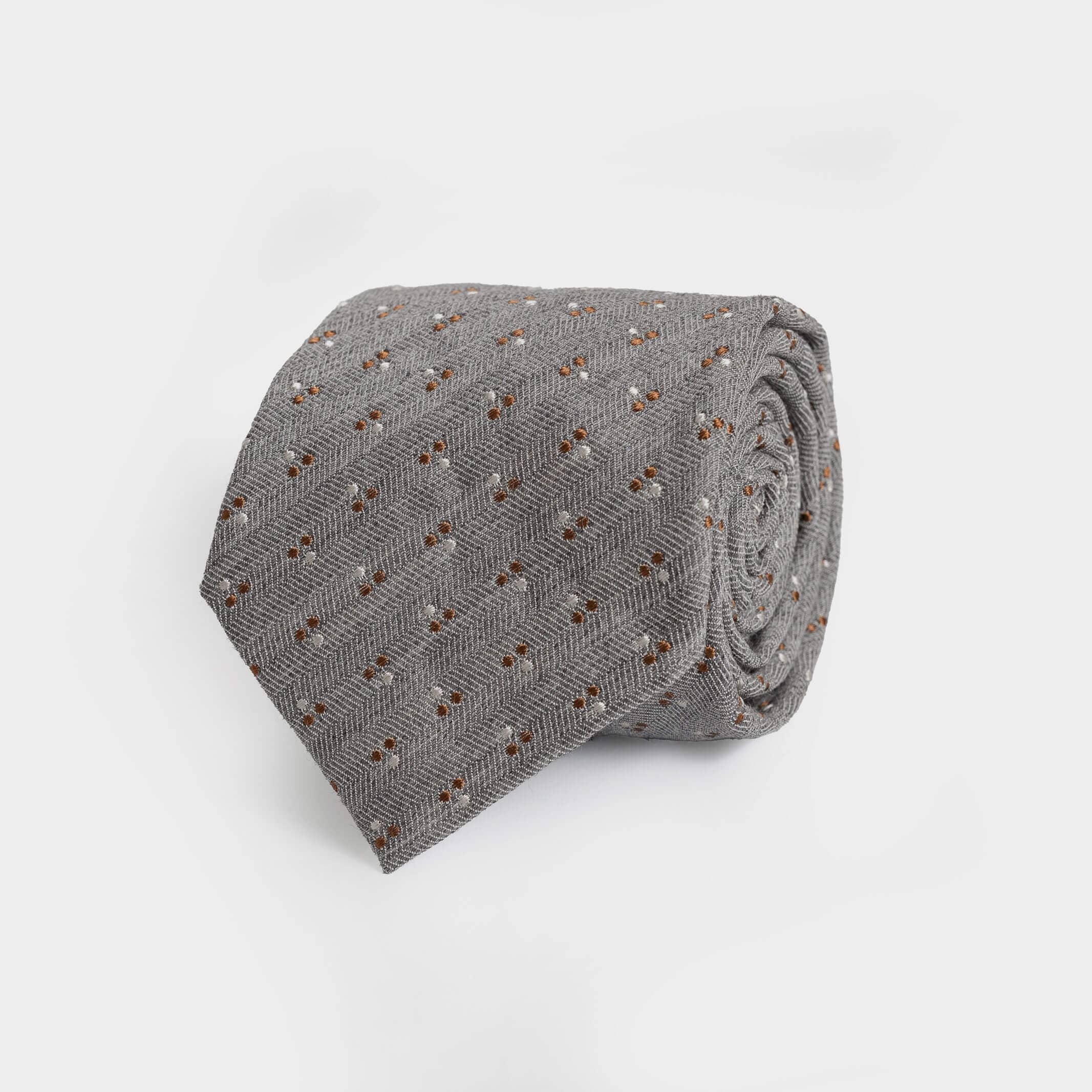 The Grey Heather Porto Tie Tie- Ledbury