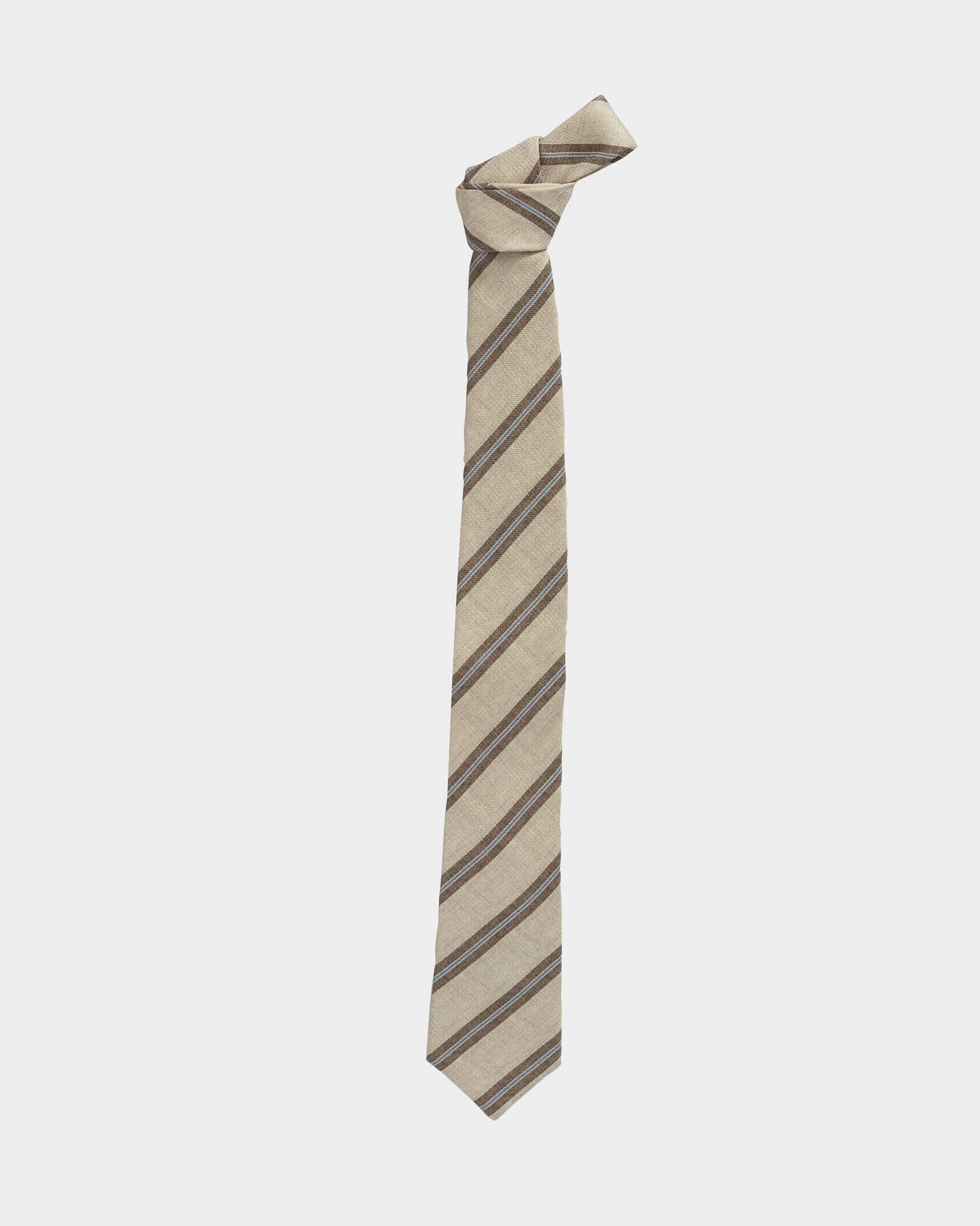 The Tan Leone Silk Tie Tie- Ledbury