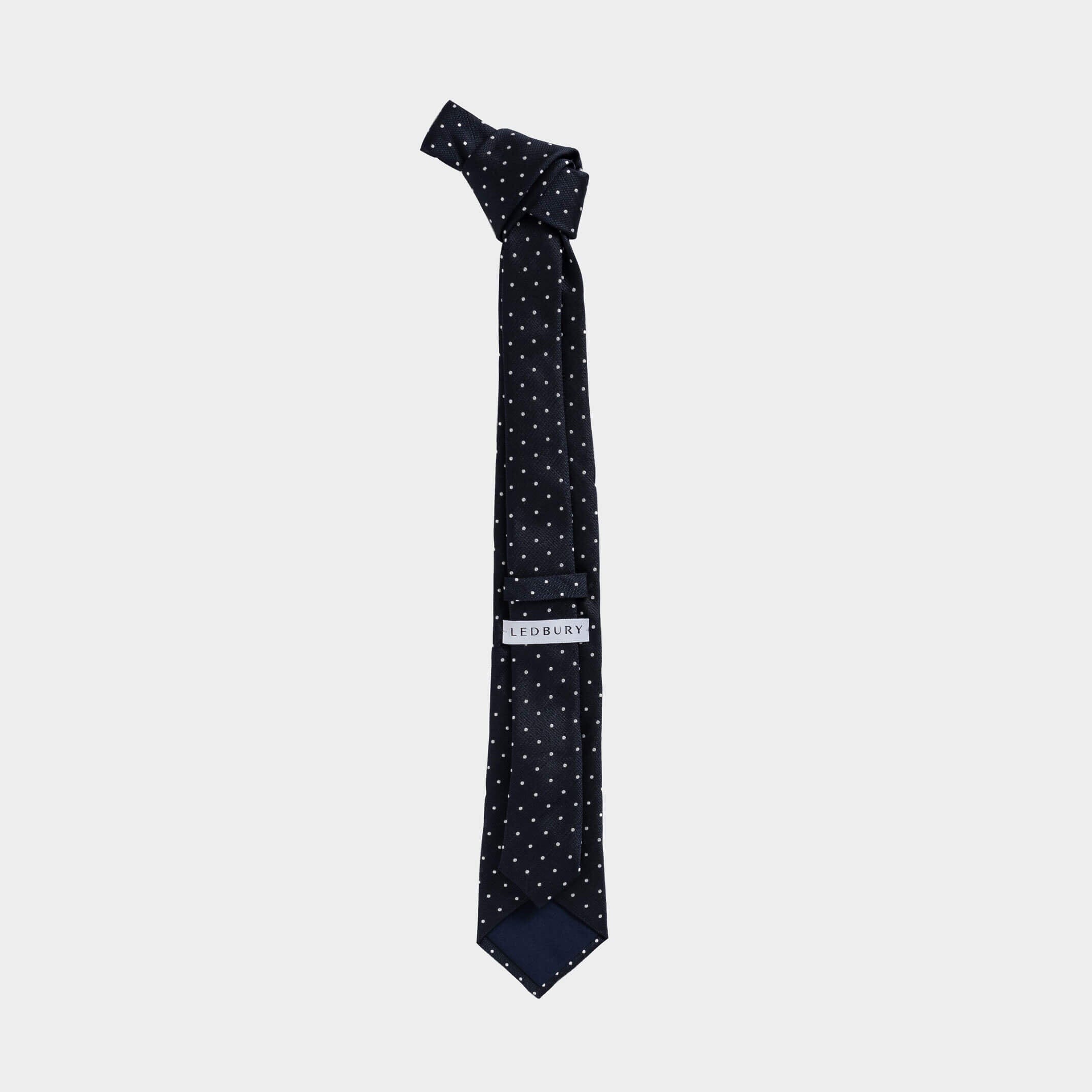 The Navy Sarto Silk Tie Tie- Ledbury