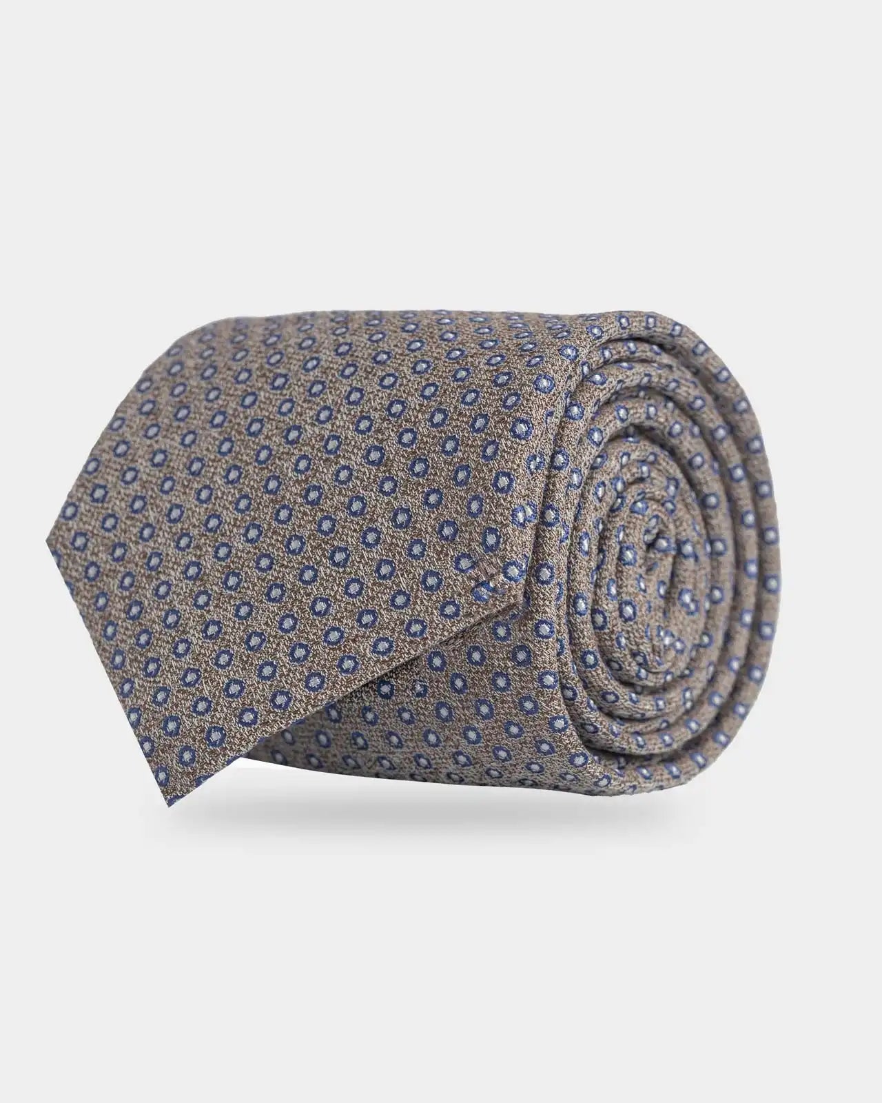 Ledbury Oat Potenza Silk Linen Tie – 50% silk, 50% linen satin weave, 3-inch width