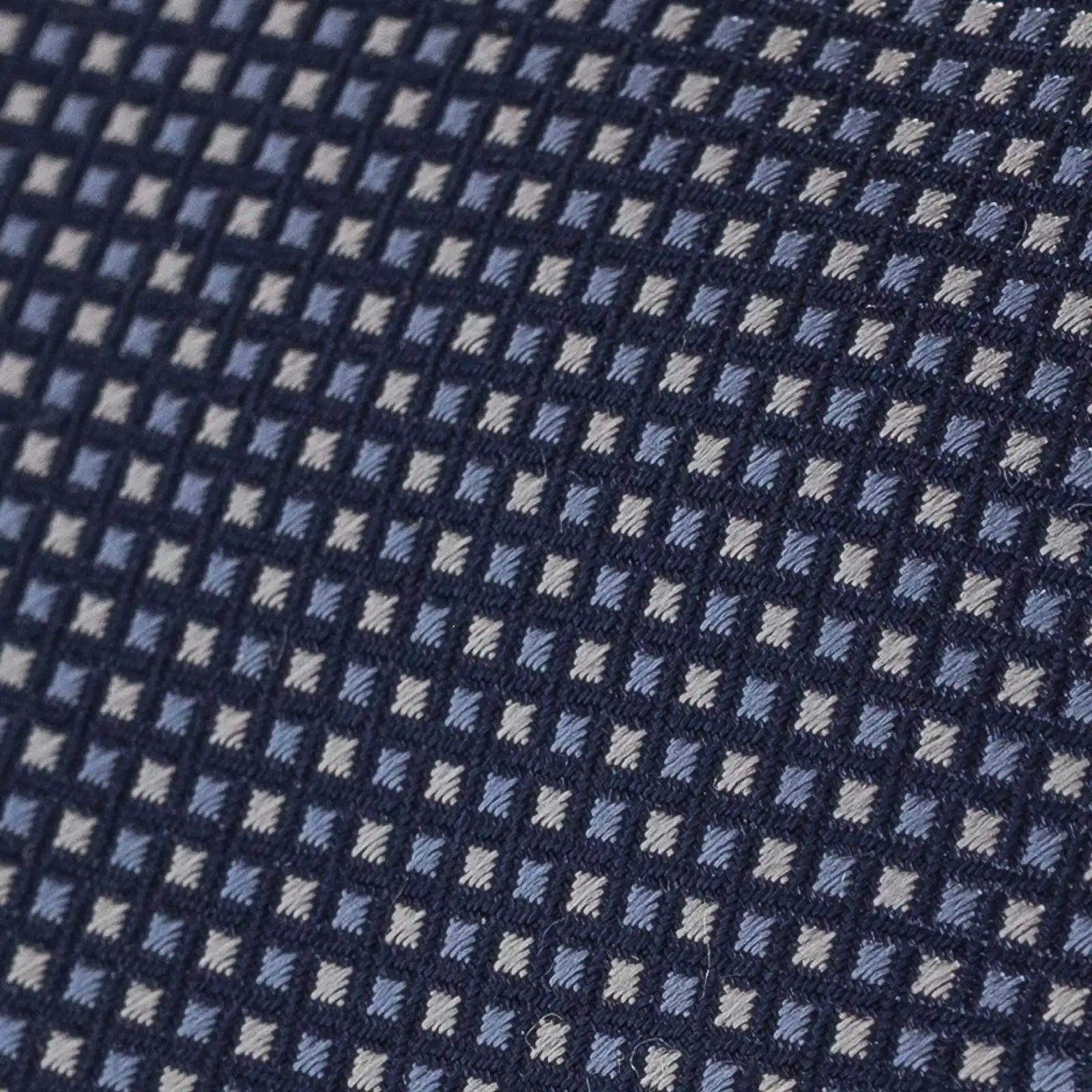 Ledbury Navy Durante Dot Silk Tie — classic dot pattern detail, 100% silk