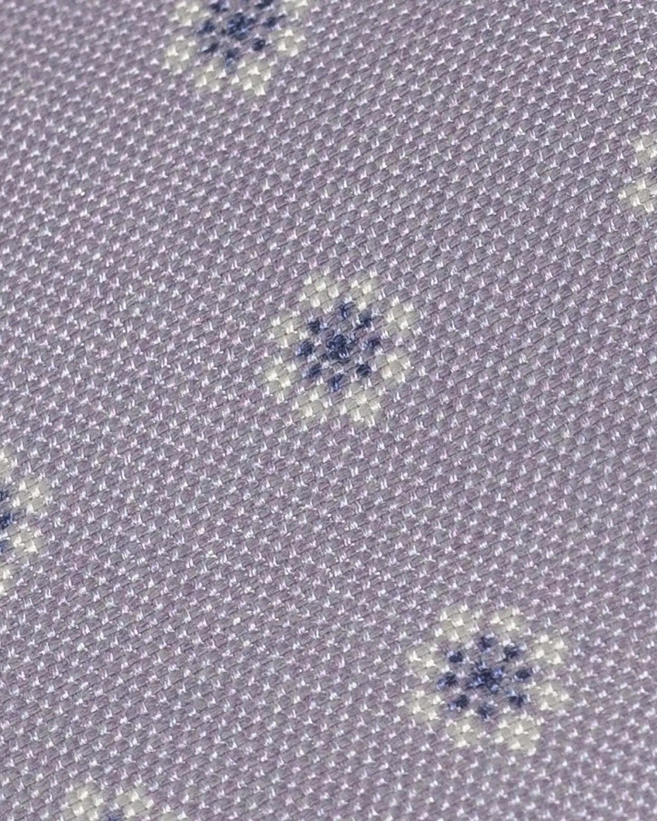 Ledbury Lavender Moretti Floral Silk Tie — floral jacquard pattern detail