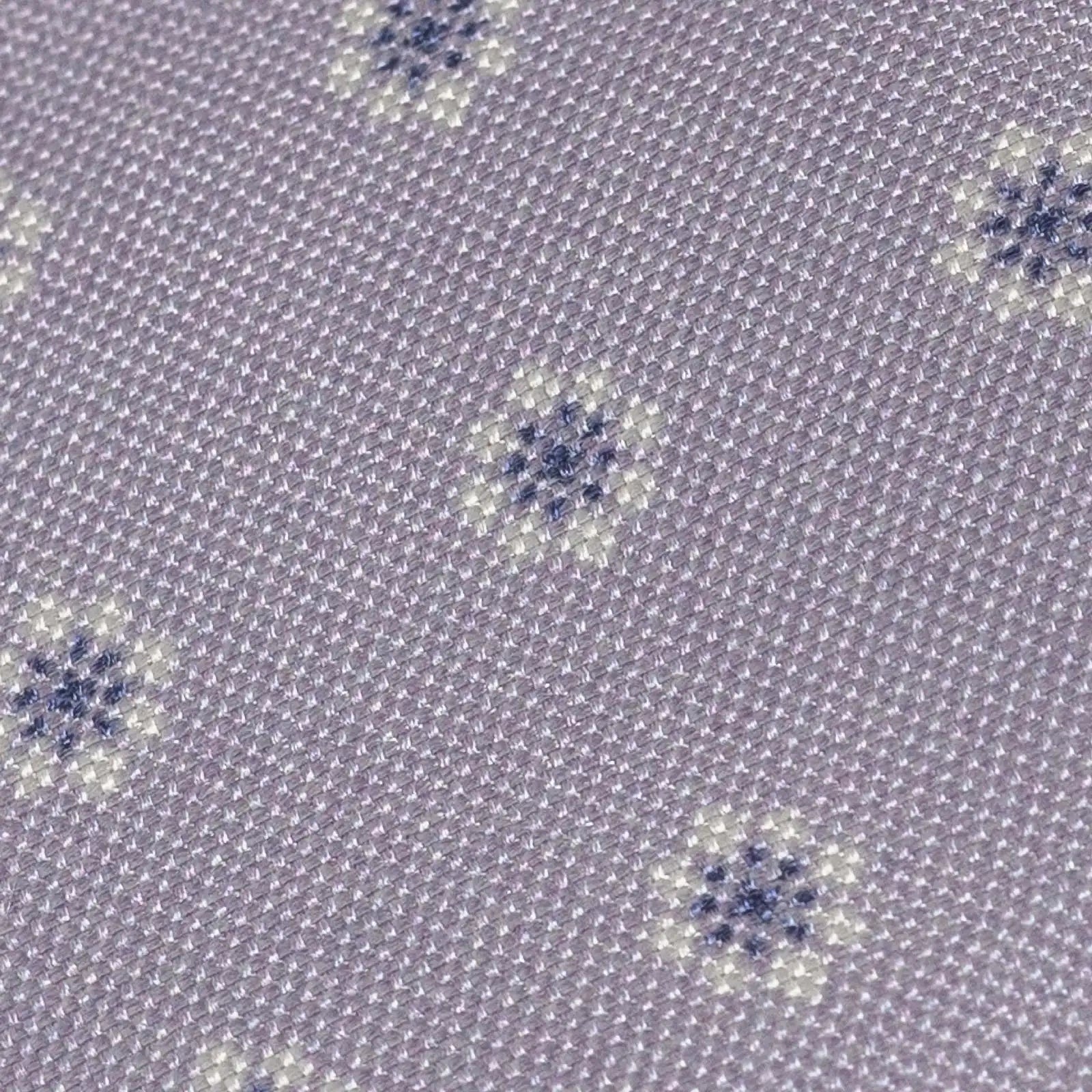 Ledbury Lavender Moretti Floral Silk Tie — floral jacquard pattern detail