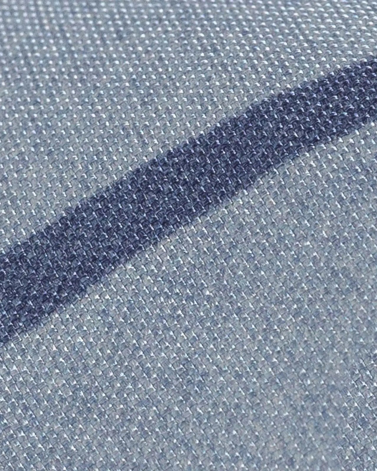 Ledbury Light Blue Pesaro Stripe Silk Tie — stripe pattern detail, silk satin weave