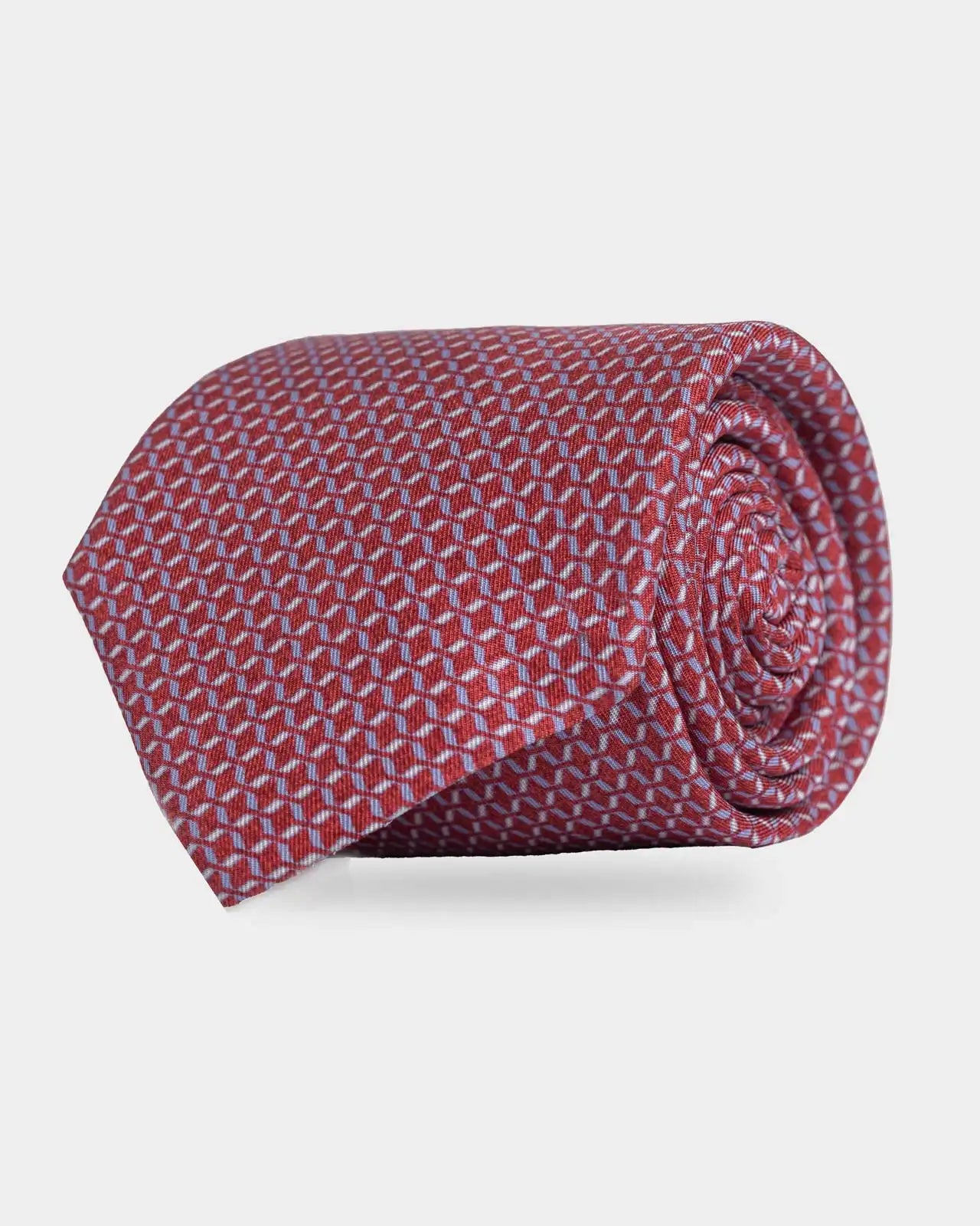 Ledbury Red Acardi Silk Tie – 100% Italian silk satin weave, 3-inch width