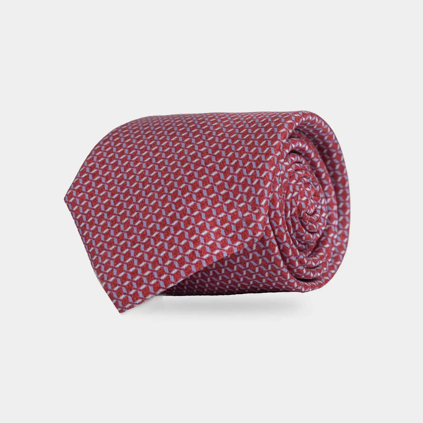 Ledbury Red Acardi Silk Tie – 100% Italian silk satin weave, 3-inch width