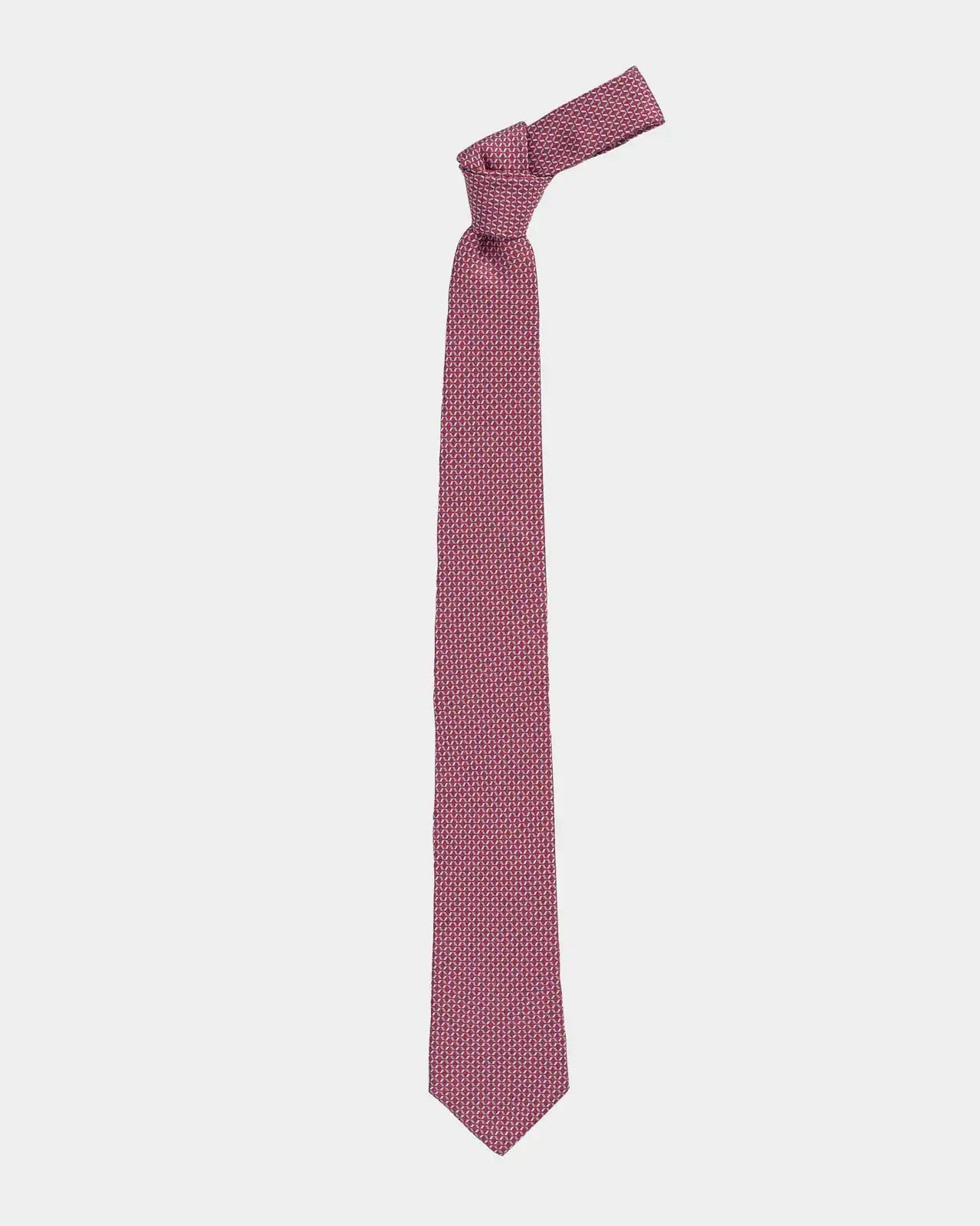Ledbury Red Acardi Silk Tie detail – Made in Italy, 58 inches long