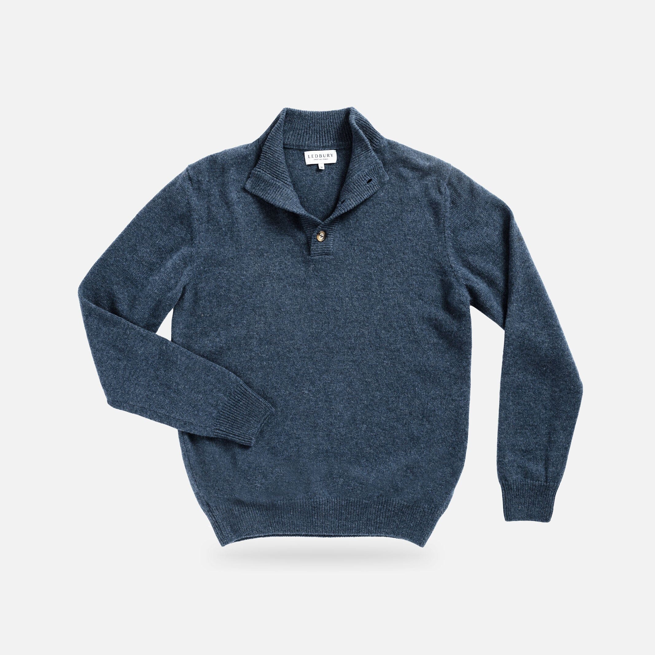 The Blue Heather Brewer Mock Neck Sweater Sweater- Ledbury