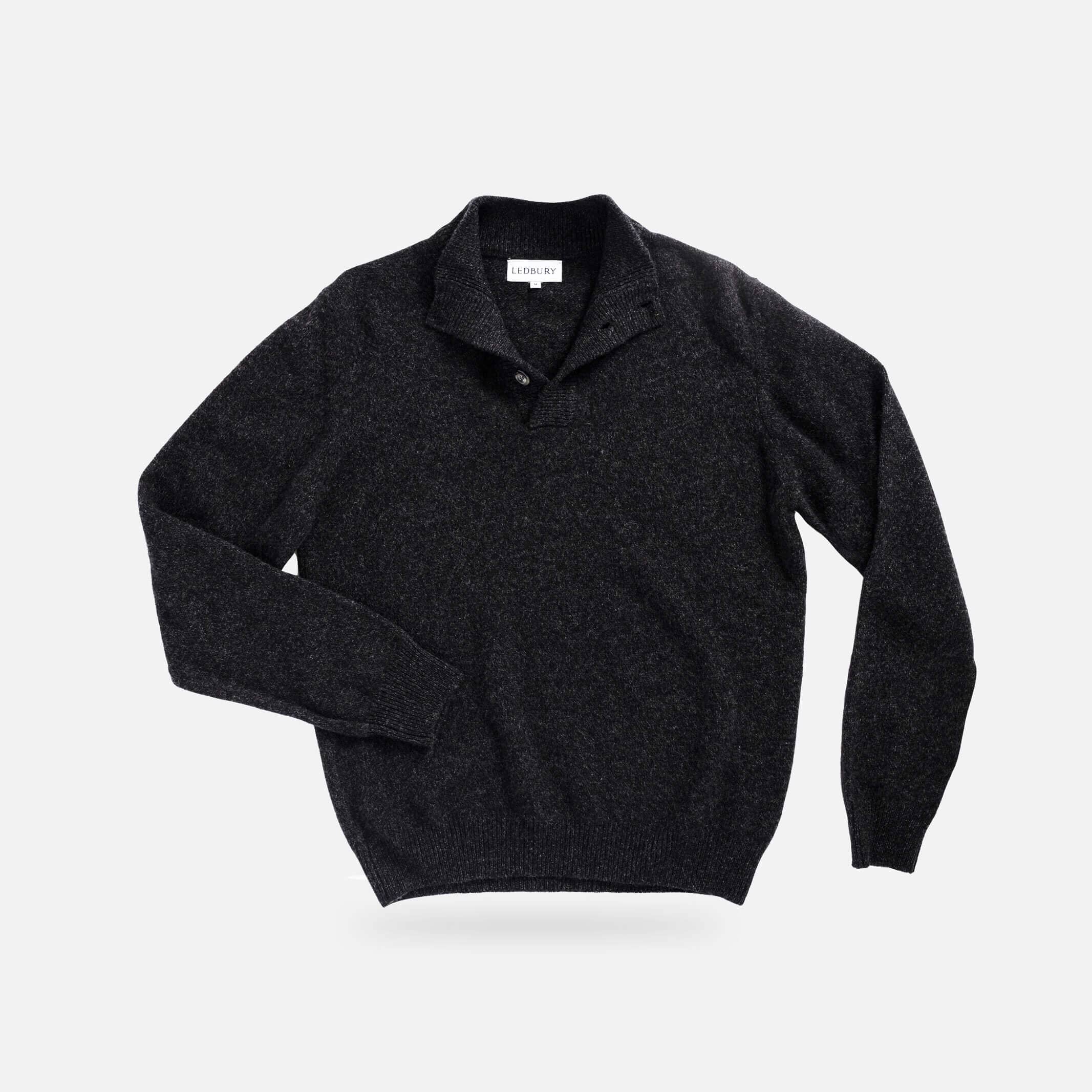 The Dark Grey Brewer Mock Neck Sweater Sweater- Ledbury
