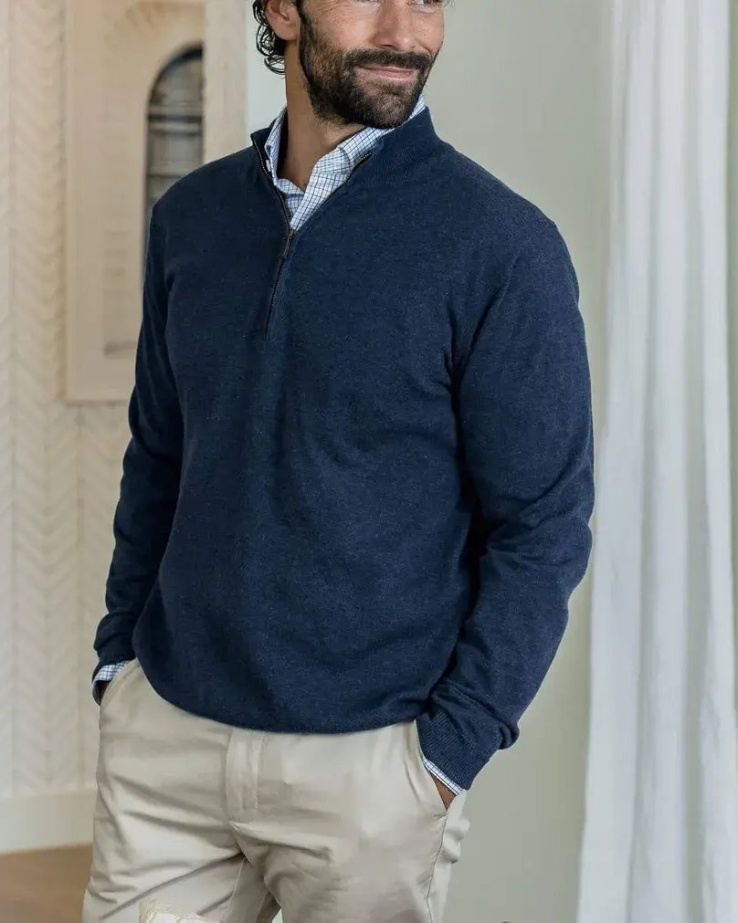 The Cadet Blue Easterley Pullover Sweater Sweater- Ledbury