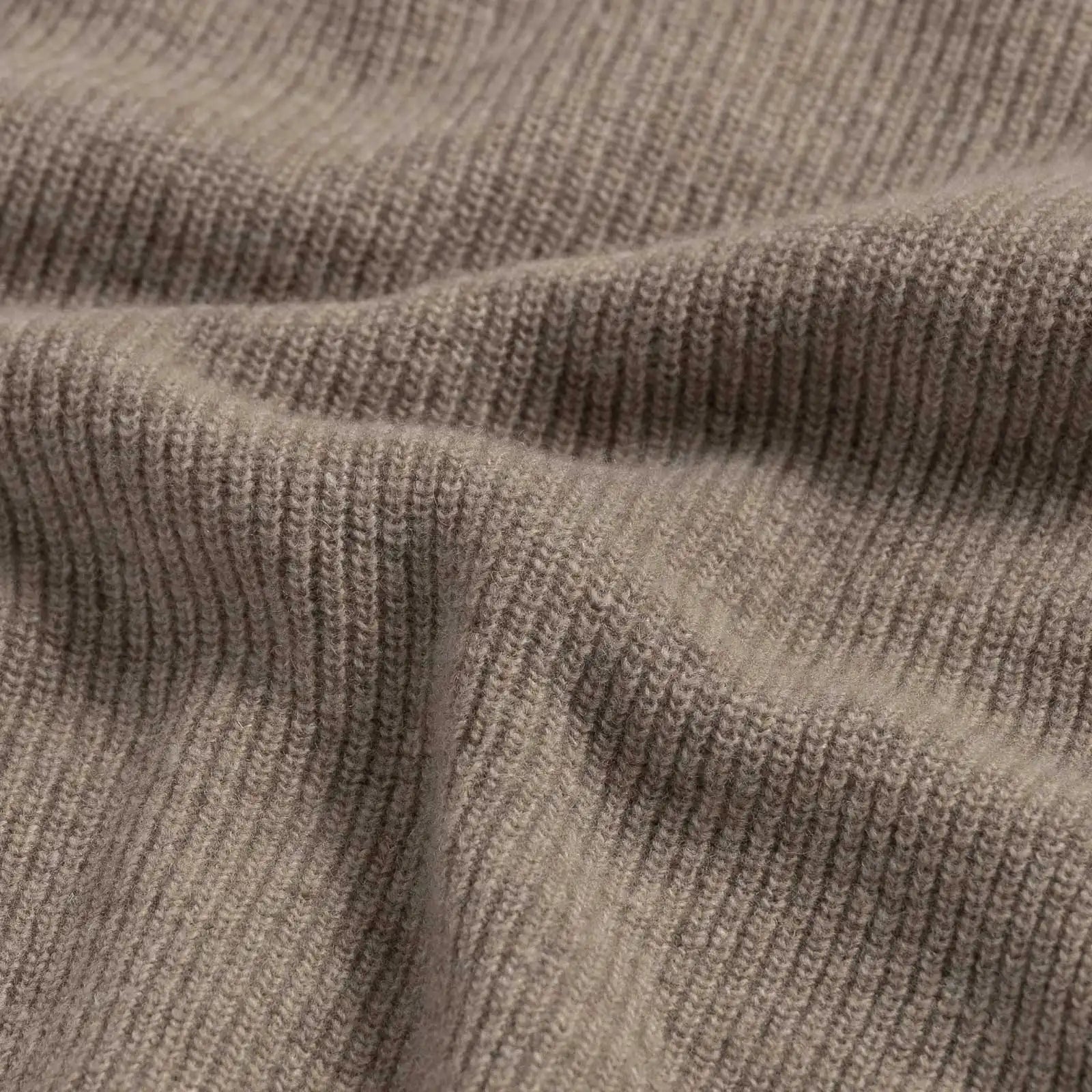 The Soft Brown Atwood Knit Collar Sweater Sweater- Ledbury