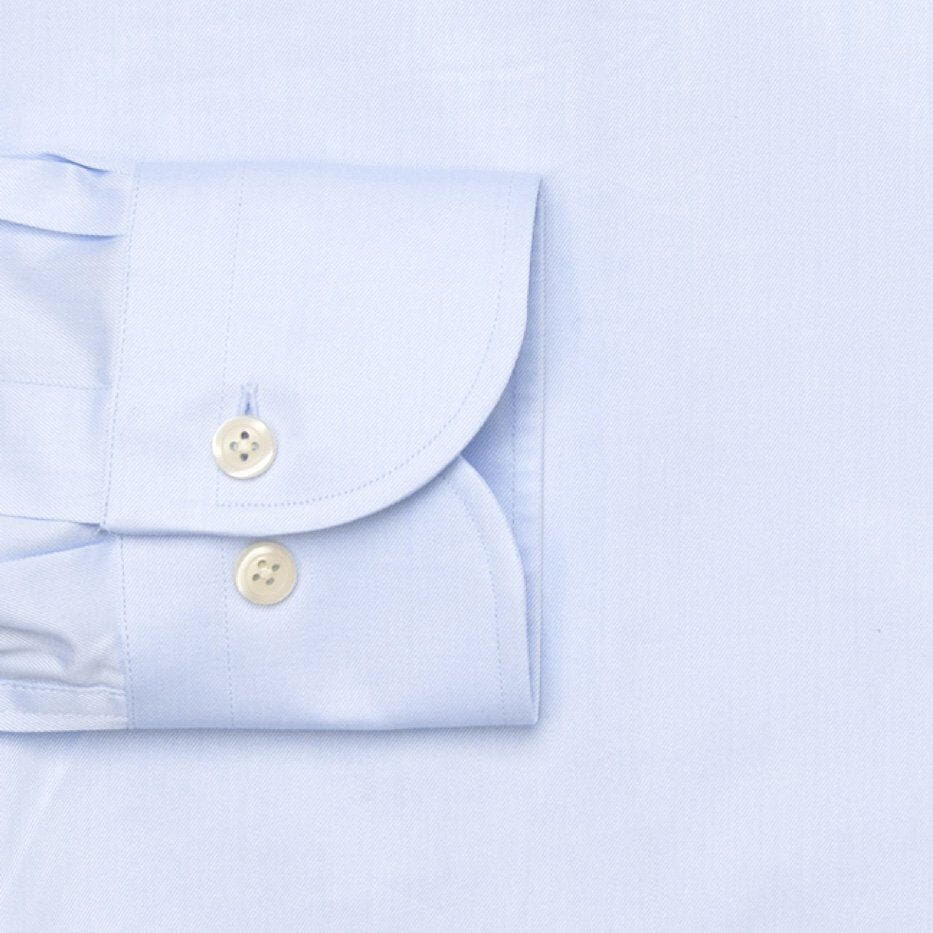 The Blue Fine Twill Mid-Spread Dress Shirt Dress Shirt- Ledbury