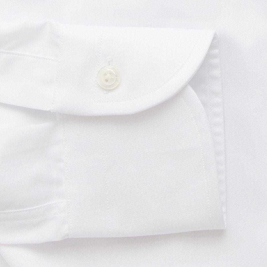 The White Fine Twill Spread Dress Shirt Dress Shirt- Ledbury