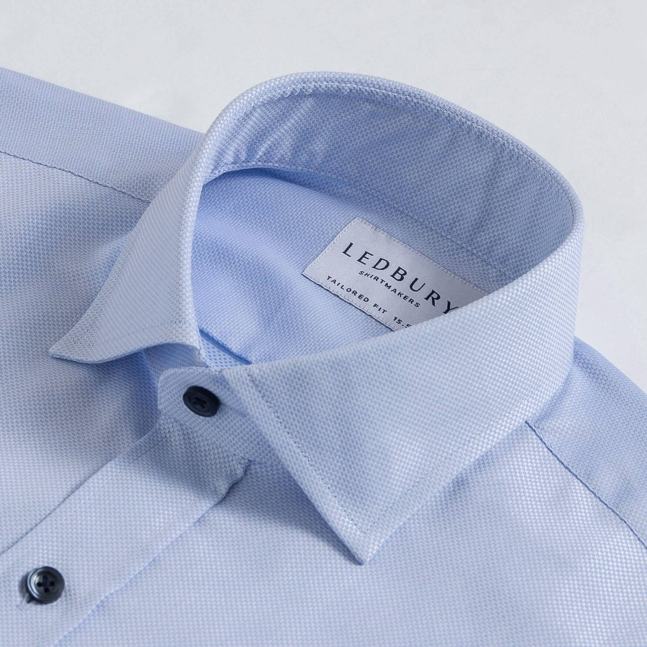 The Light Blue Osborn Dobby Dress Shirt Dress Shirt- Ledbury