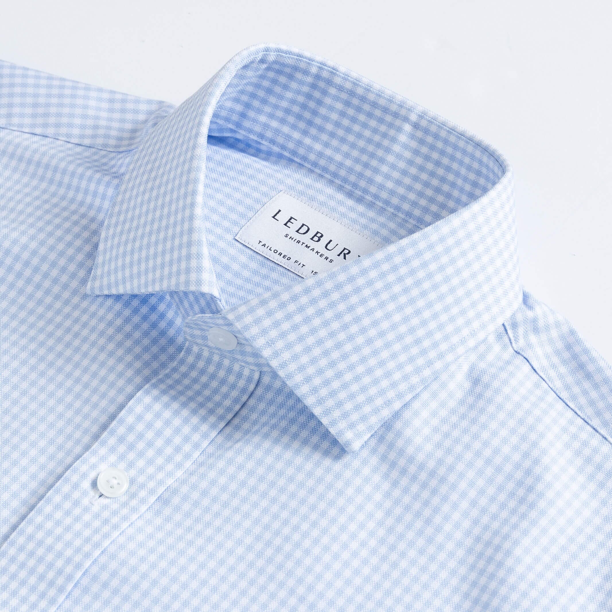 The Light Blue Geller Check Dress Shirt Dress Shirt- Ledbury