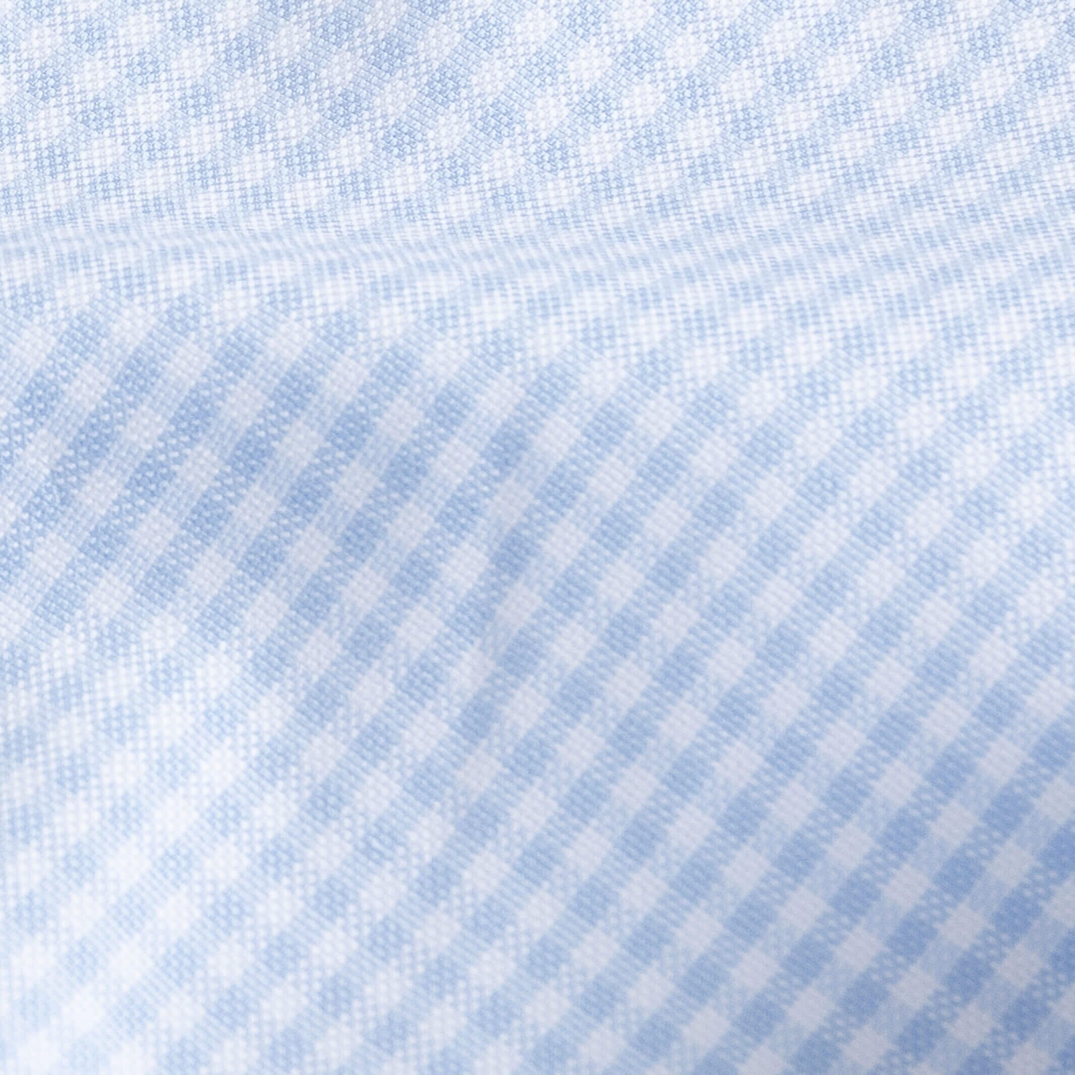 The Light Blue Geller Check Custom Shirt Custom Dress Shirt- Ledbury