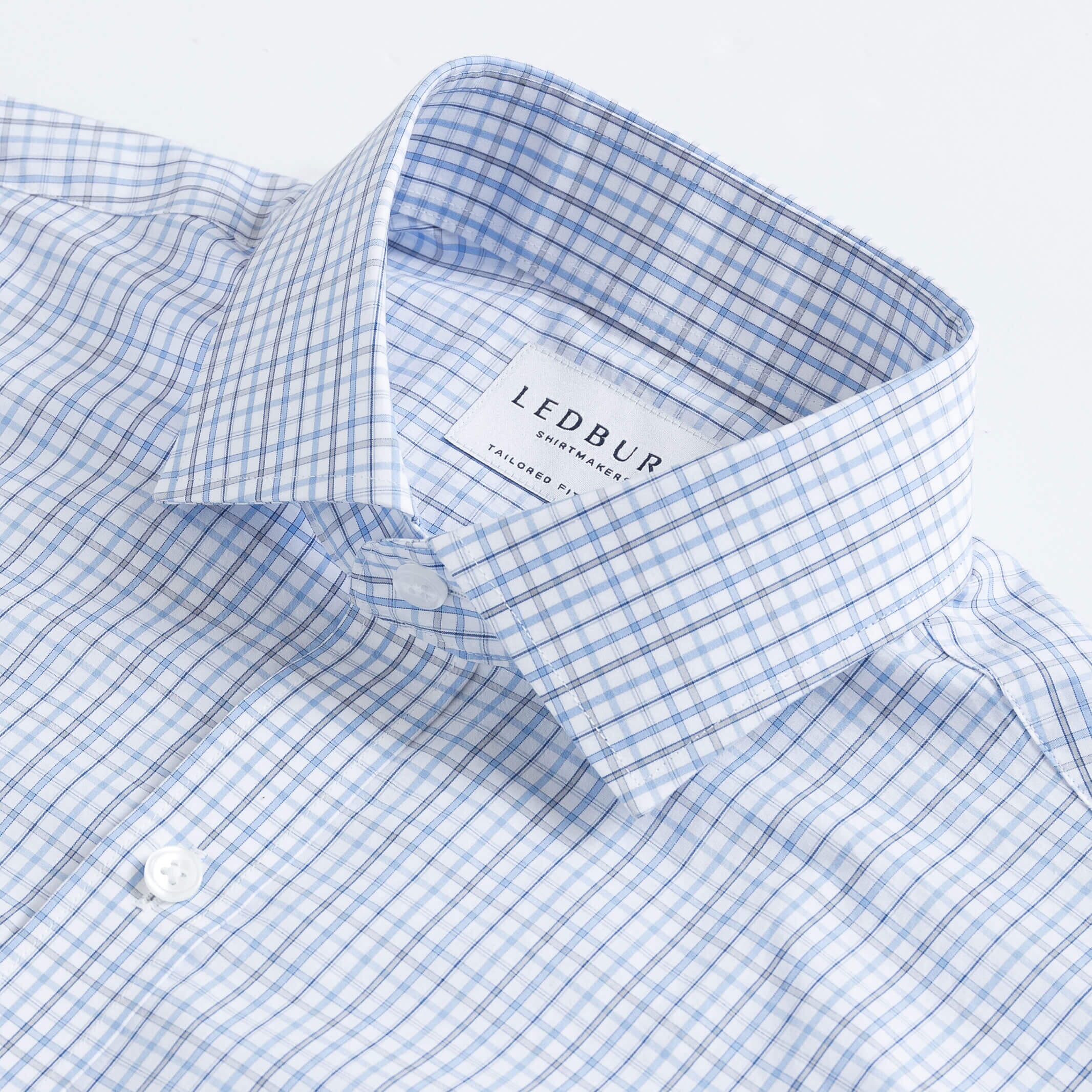 The Light Blue Bechet Check Dress Shirt Dress Shirt- Ledbury