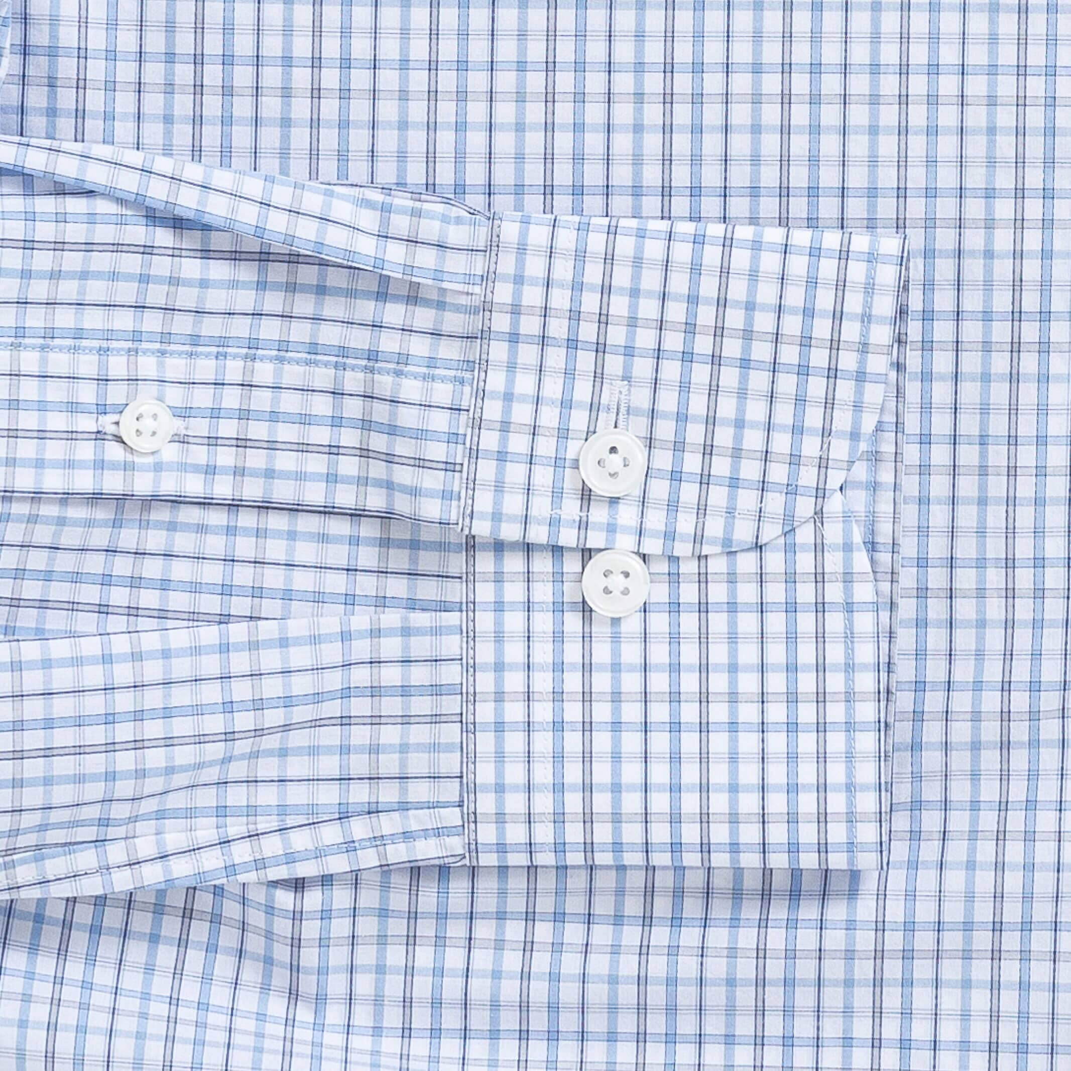 The Light Blue Bechet Check Dress Shirt Dress Shirt- Ledbury