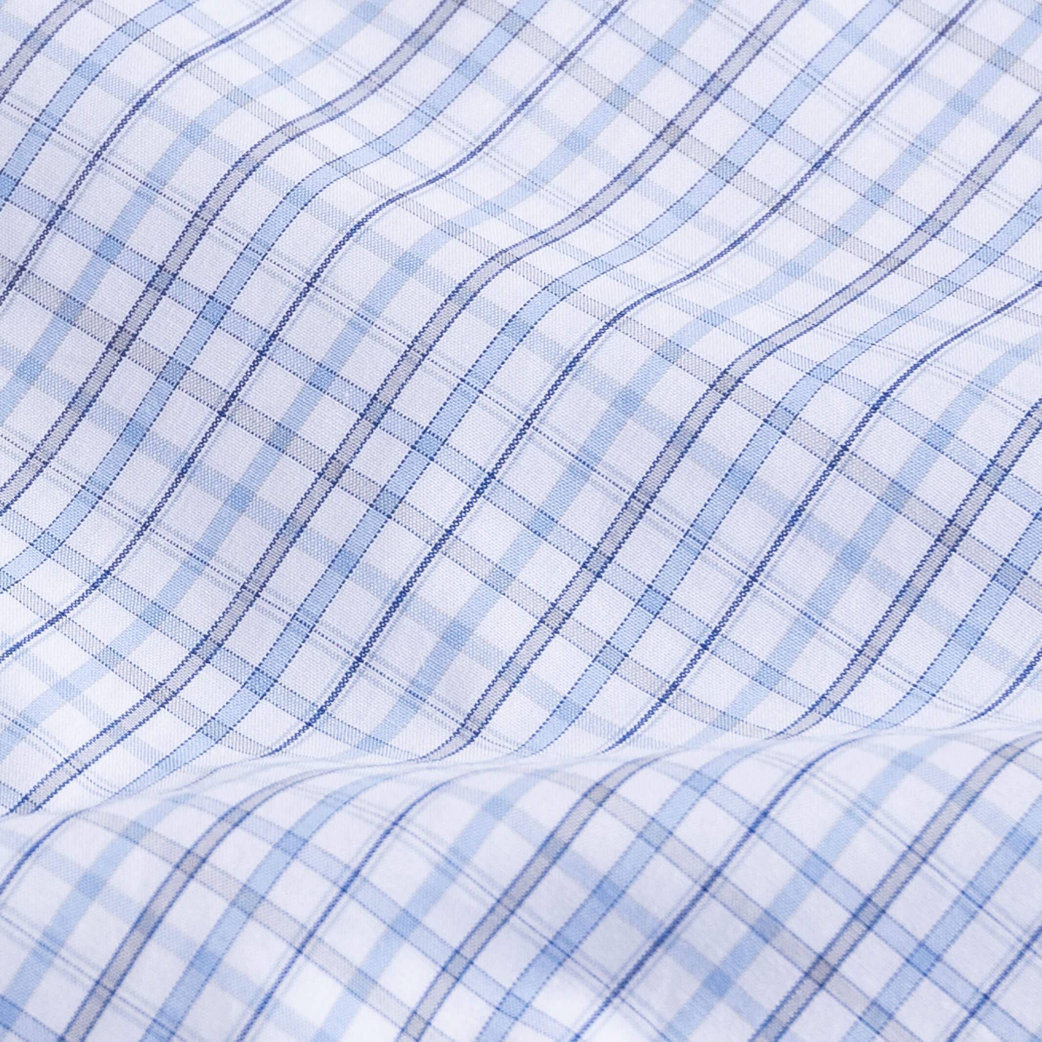 The Light Blue Bechet Check Dress Shirt Dress Shirt- Ledbury