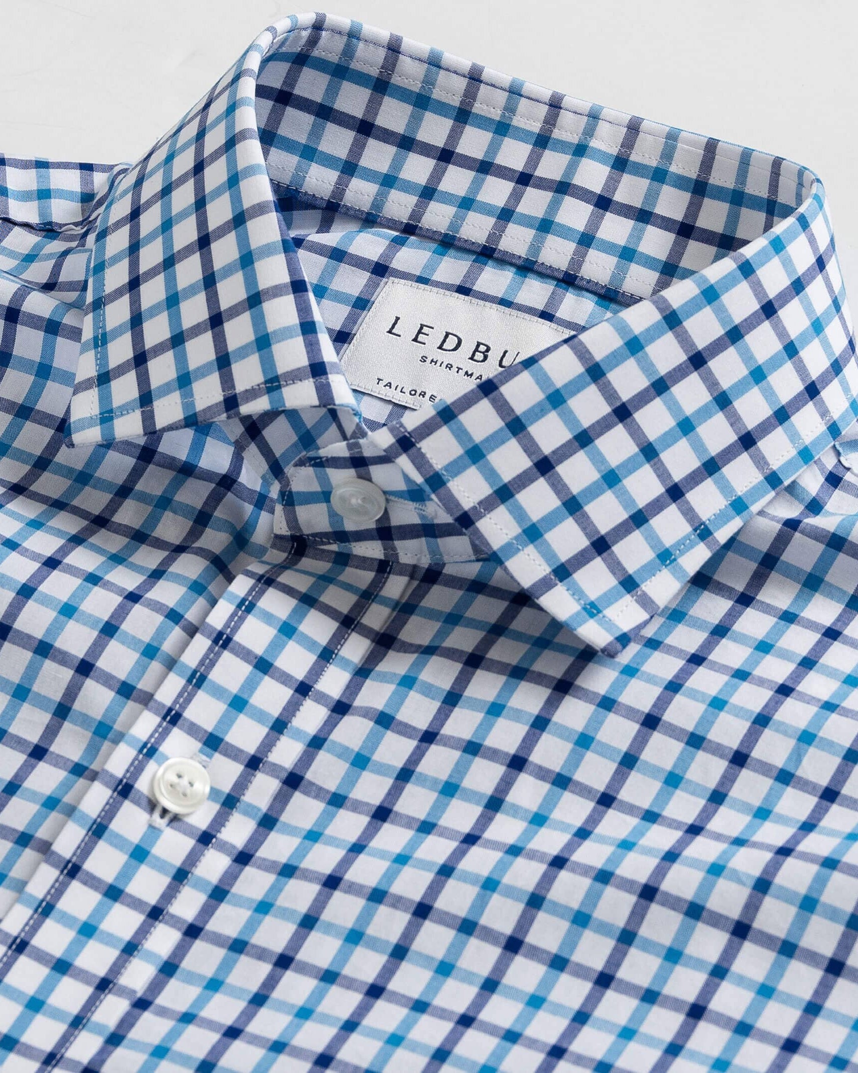 The Blue Hester Check Dress Shirt Dress Shirt- Ledbury
