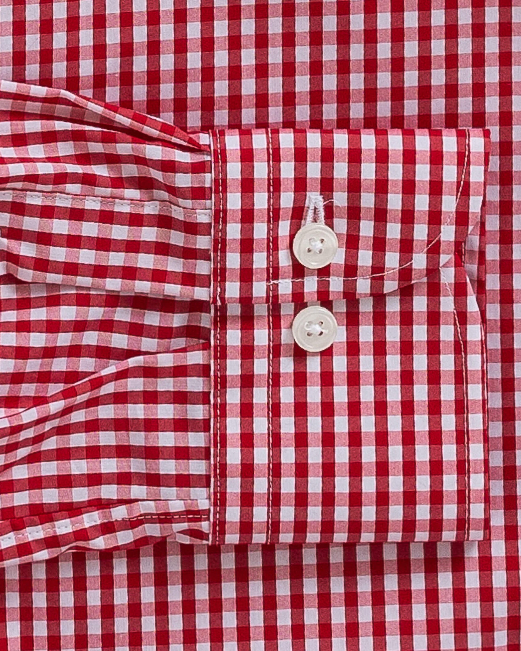 The Red Broughton Stretch Poplin Gingham Dress Shirt Dress Shirt- Ledbury