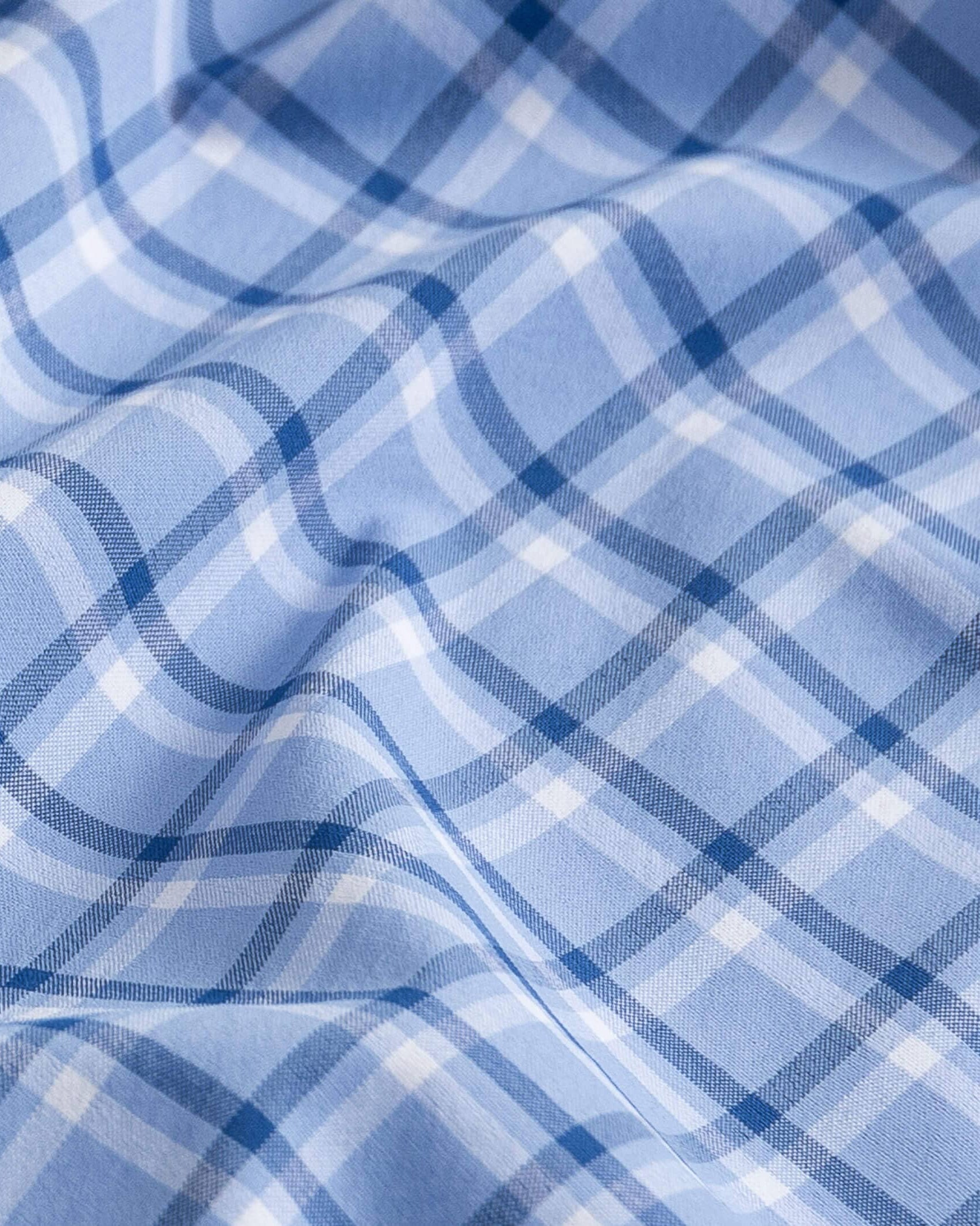 The Blue Brimfield Tattersall Stretch Dress Shirt Dress Shirt- Ledbury