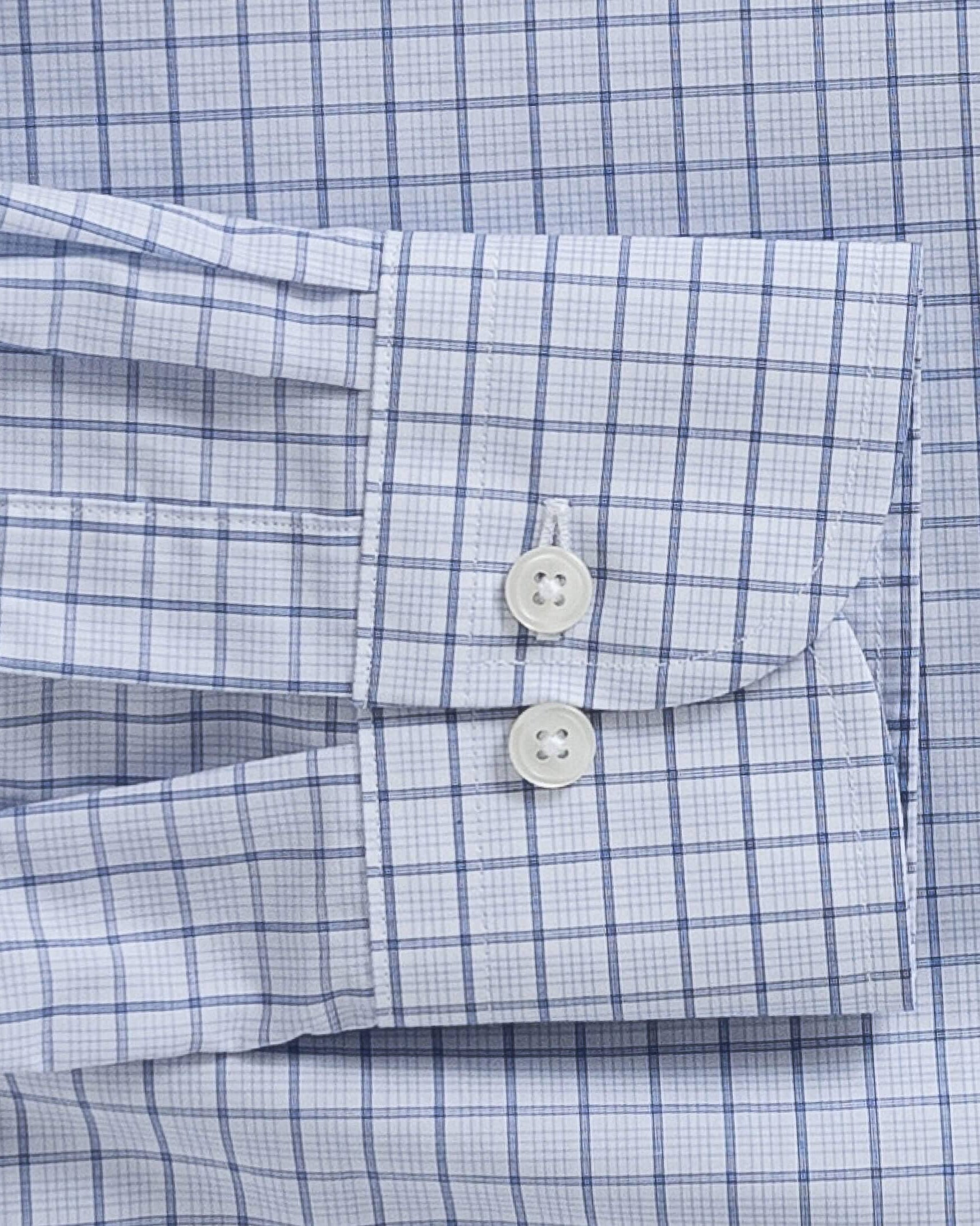 The Light Blue Winhall Poplin Check Dress Shirt Dress Shirt- Ledbury