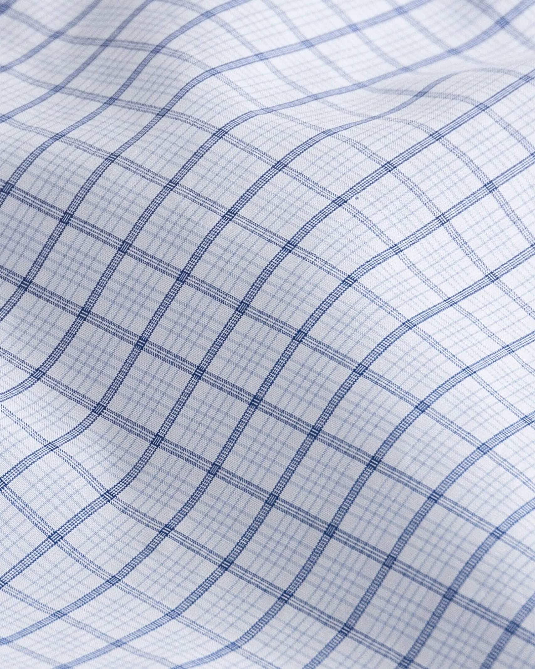 The Light Blue Winhall Poplin Check Dress Shirt Dress Shirt- Ledbury