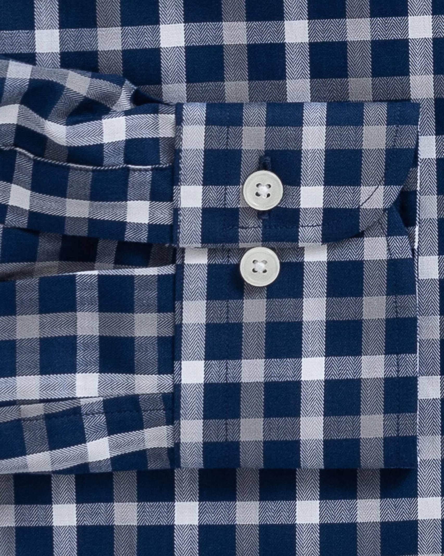 The Navy Blue Miller Check Casual Shirt Casual Shirt- Ledbury