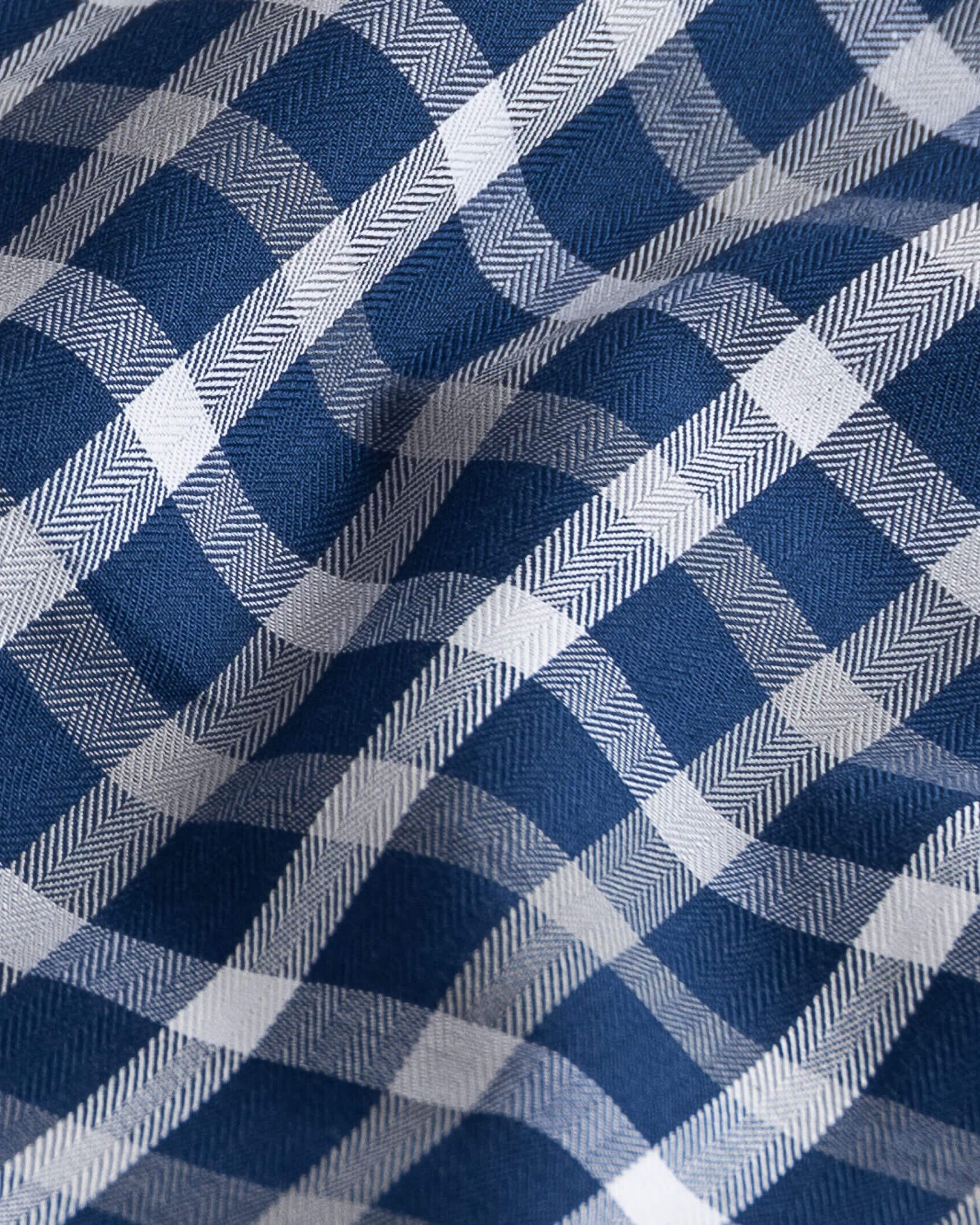 The Navy Blue Miller Check Casual Shirt Casual Shirt- Ledbury