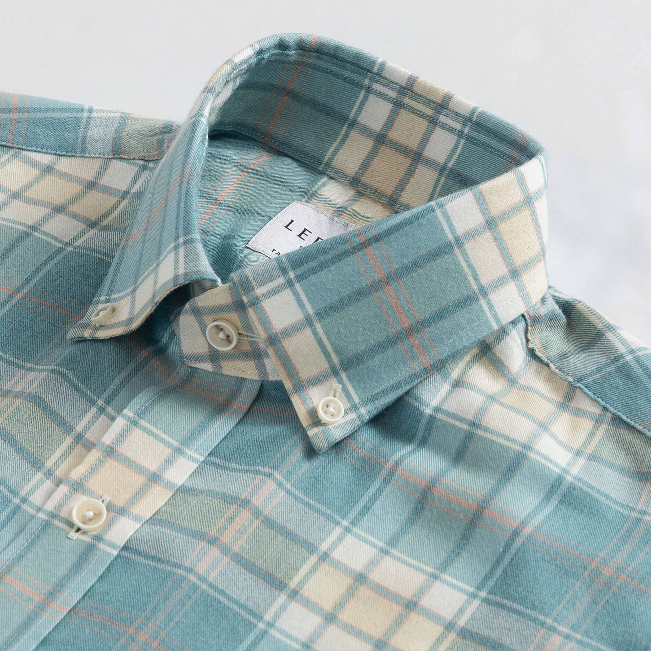 The Blue Mist Hartford Stretch Plaid Casual Shirt Casual Shirt- Ledbury