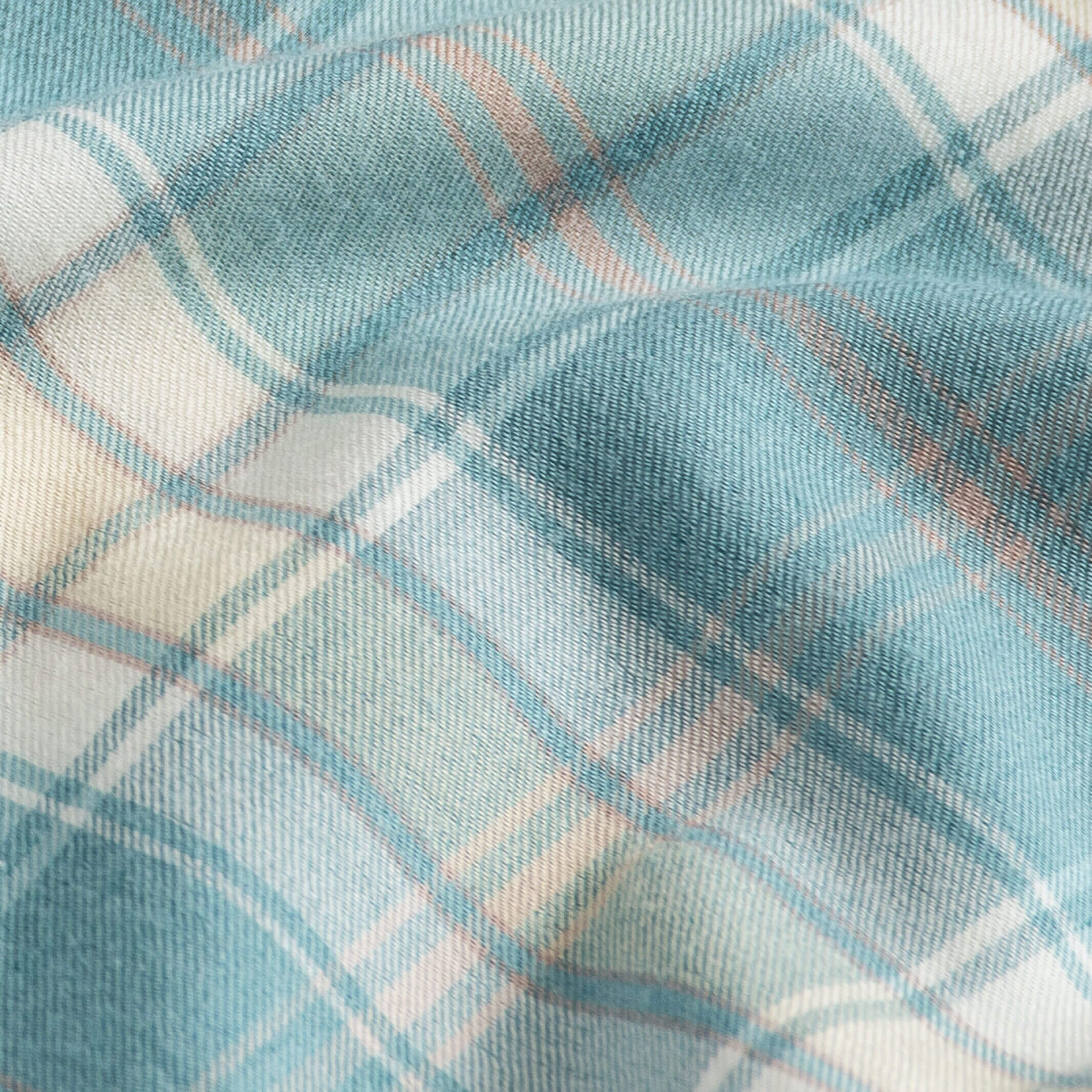 The Blue Mist Hartford Stretch Plaid Casual Shirt Casual Shirt- Ledbury